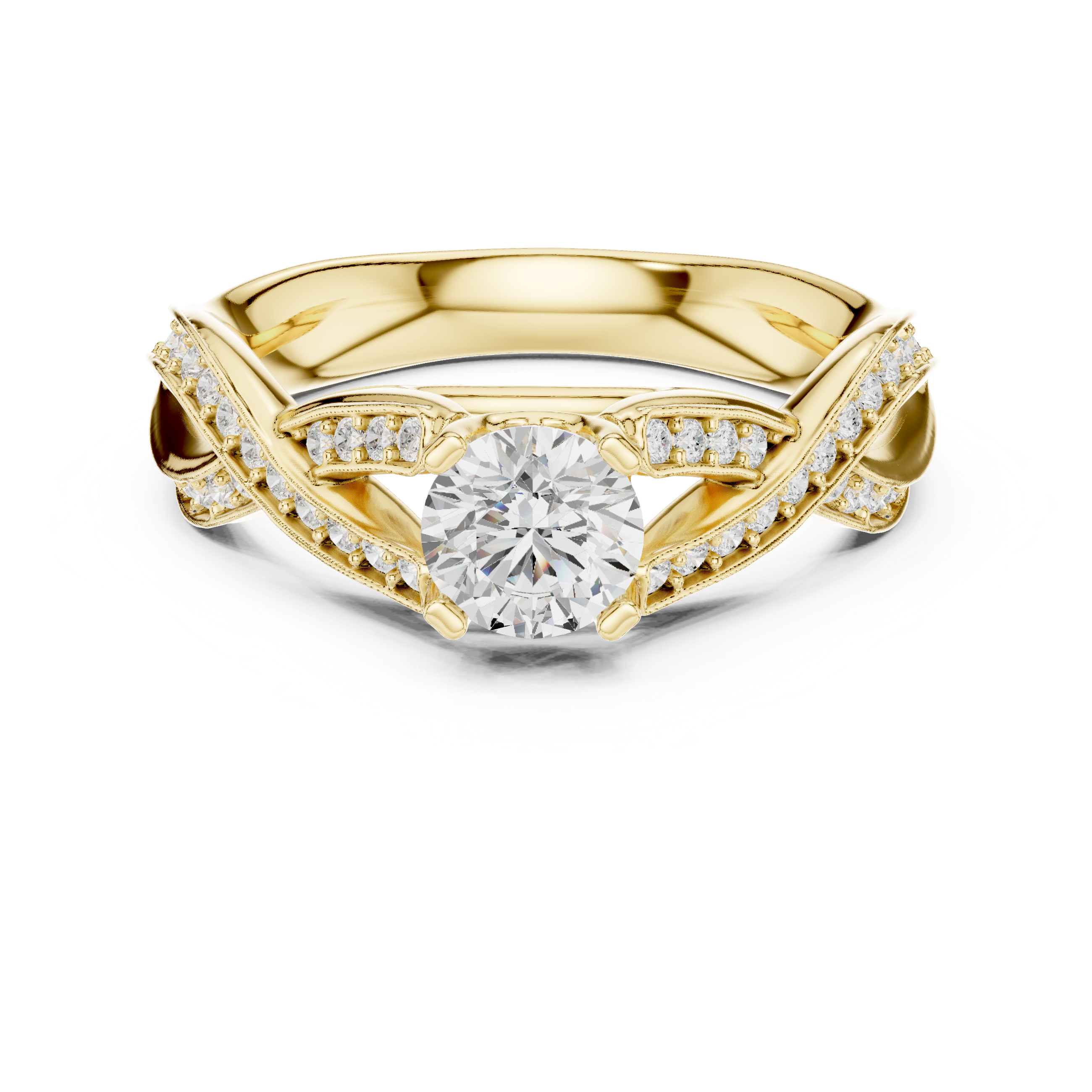 Sophisticated White Gold Diamond Ring with Infinity Design