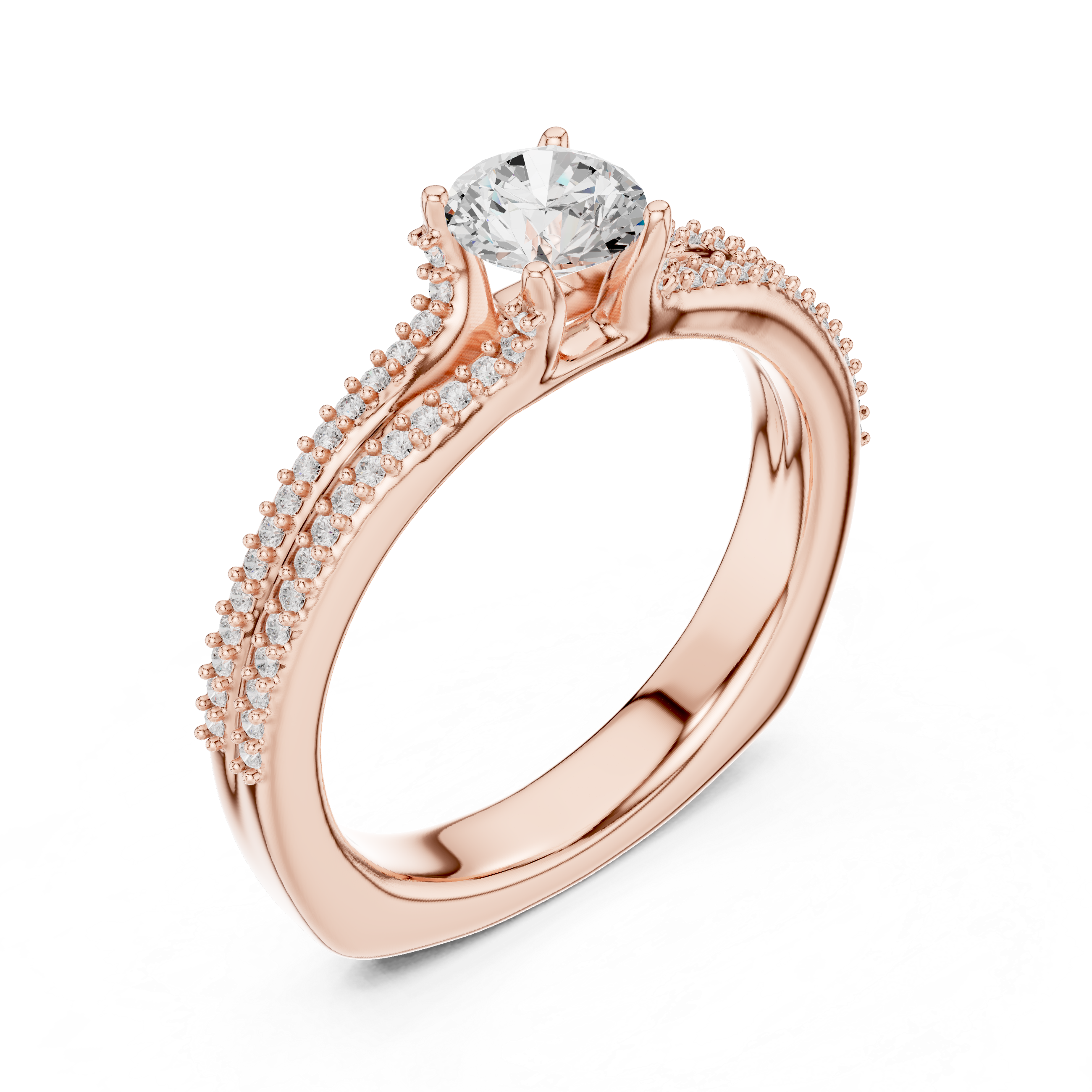 Simple & Elegant Pear Cut Ring with Sparkling Side Detail