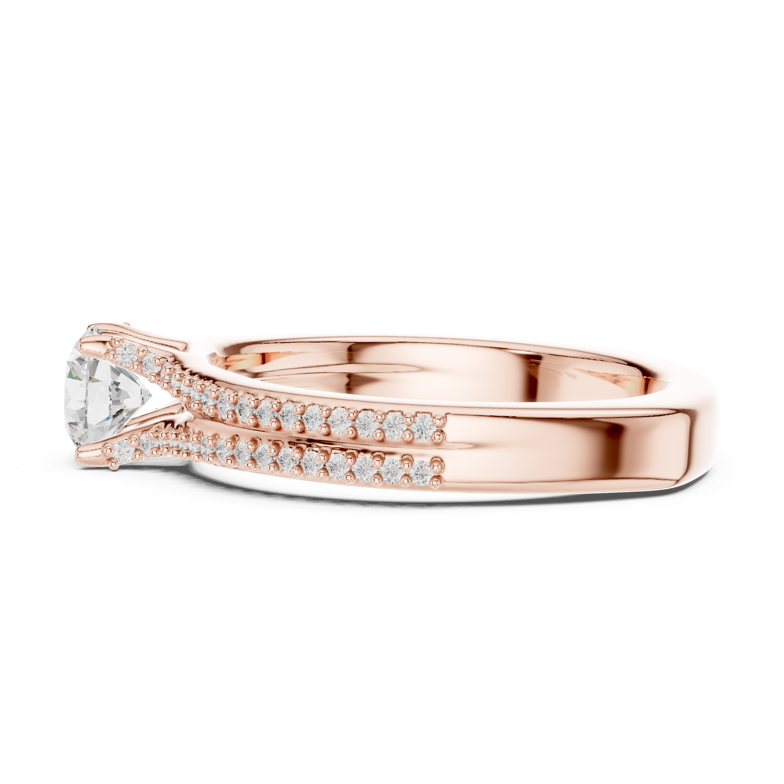 Simple & Elegant Pear Cut Ring with Sparkling Side Detail
