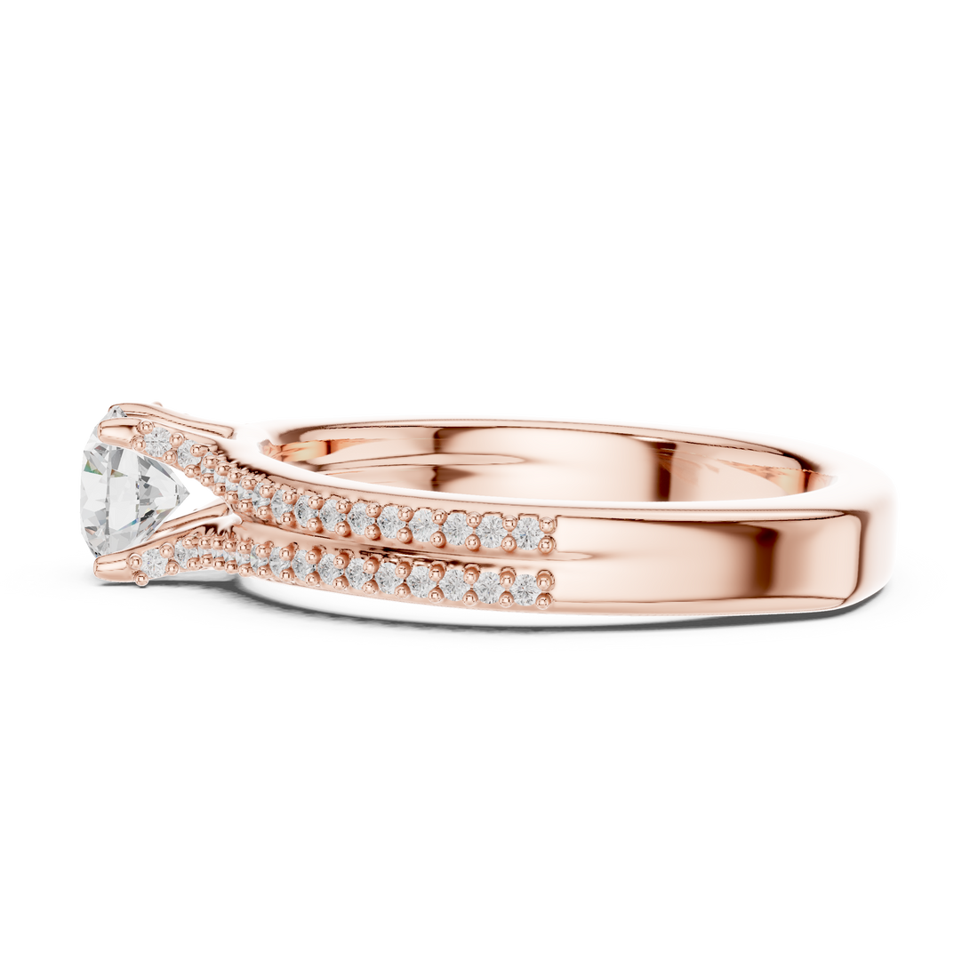 Simple & Elegant Pear Cut Ring with Sparkling Side Detail