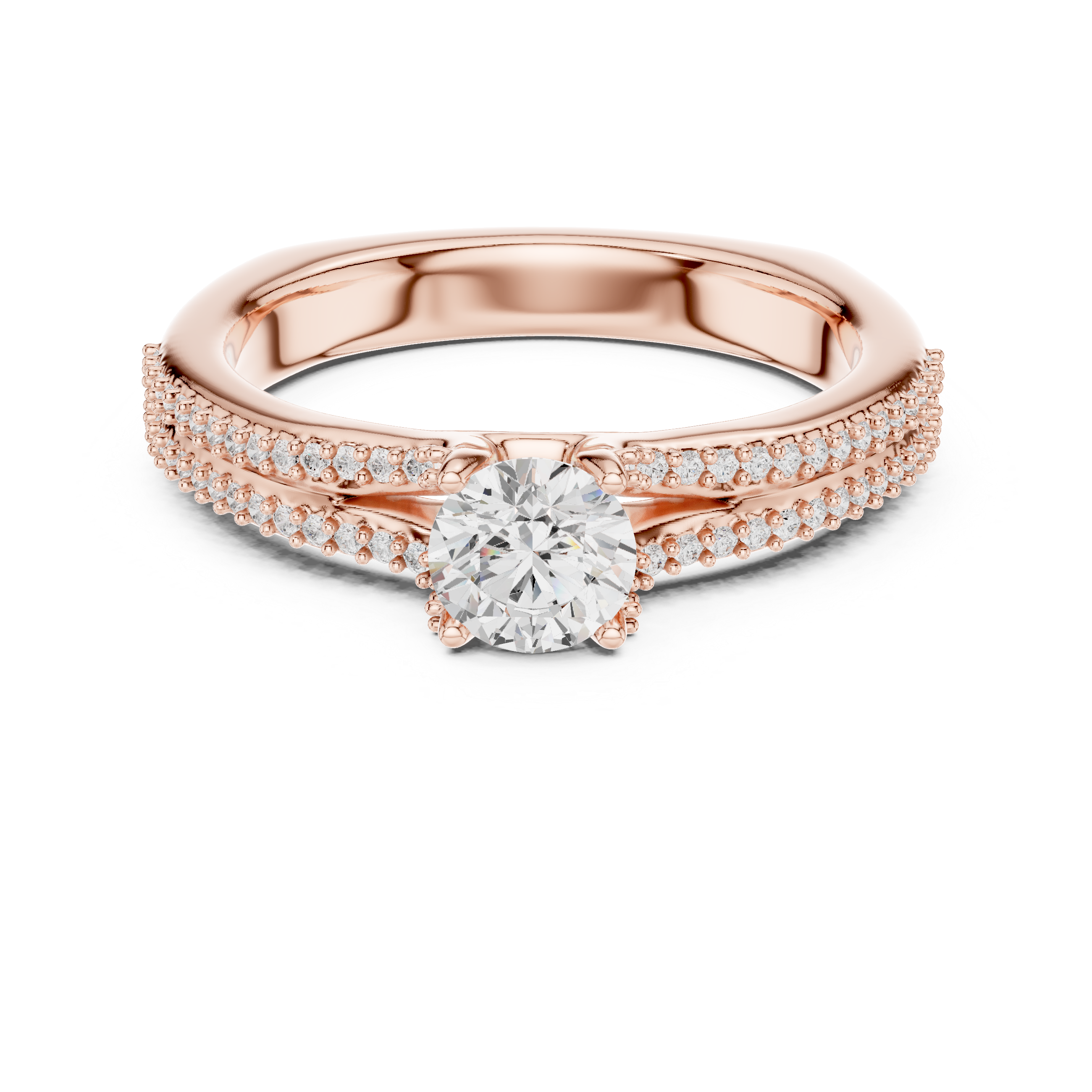 Simple & Elegant Pear Cut Ring with Sparkling Side Detail
