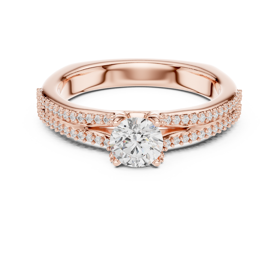 Simple & Elegant Pear Cut Ring with Sparkling Side Detail