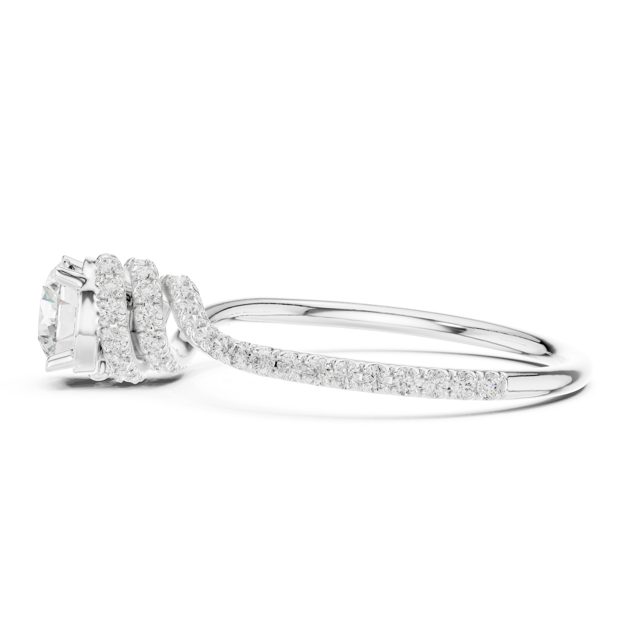 Handmade Twist Shank Diamond Ring | Elegant Bridal Engagement Ring