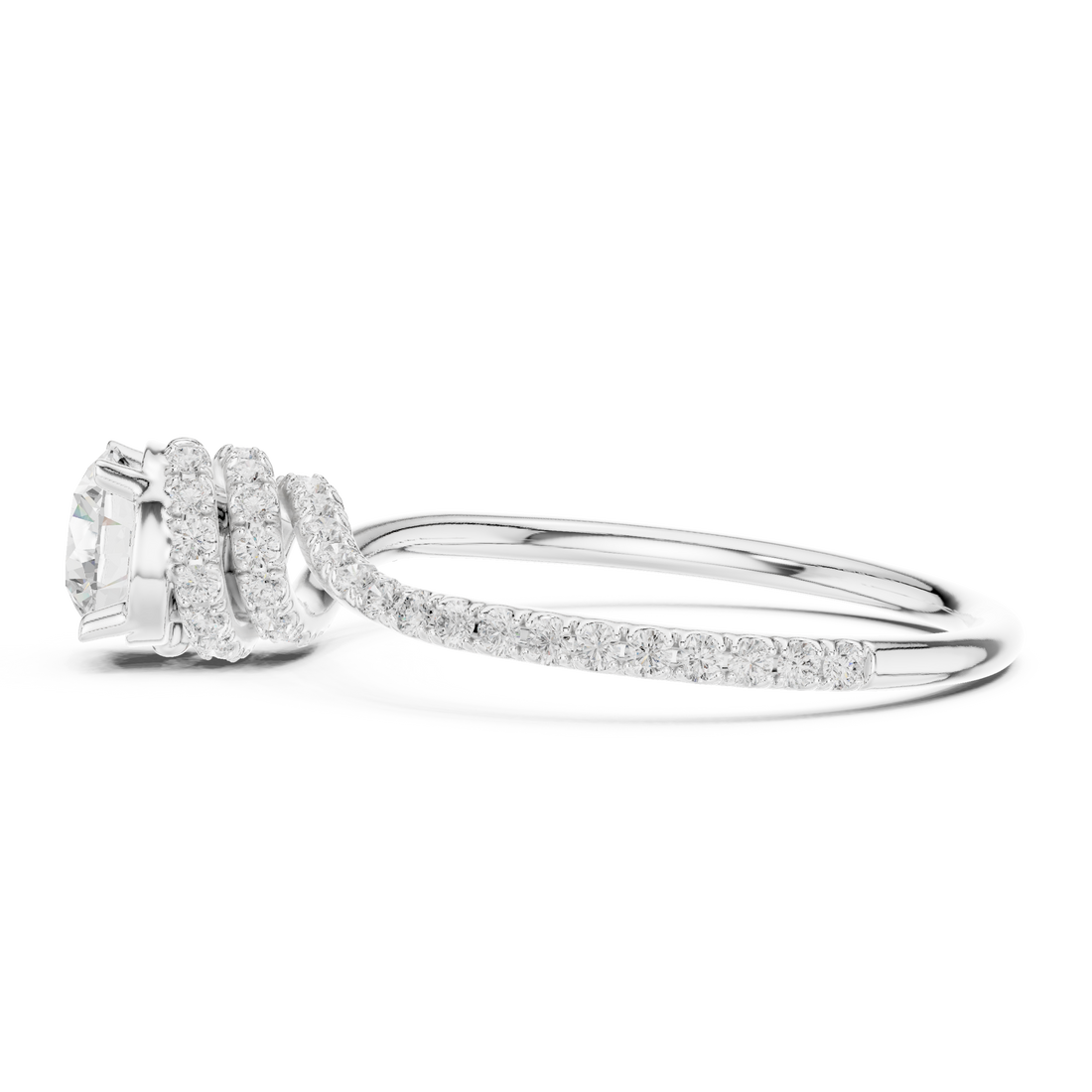 Handmade Twist Shank Diamond Ring | Elegant Bridal Engagement Ring