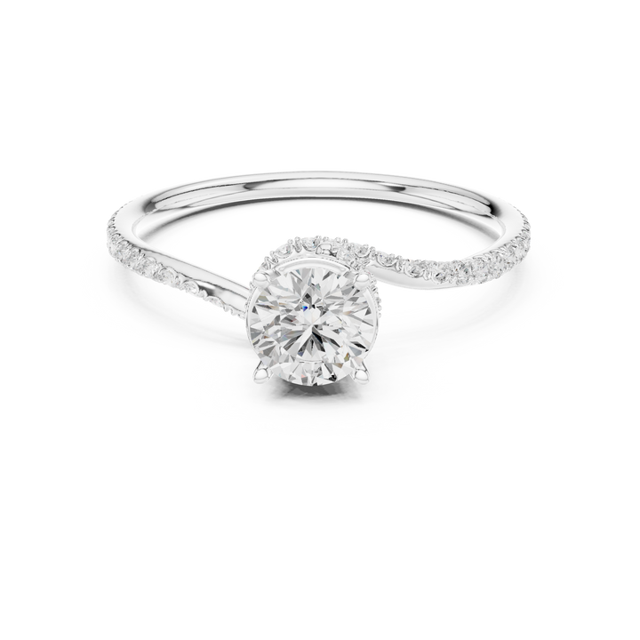 Handmade Twist Shank Diamond Ring | Elegant Bridal Engagement Ring
