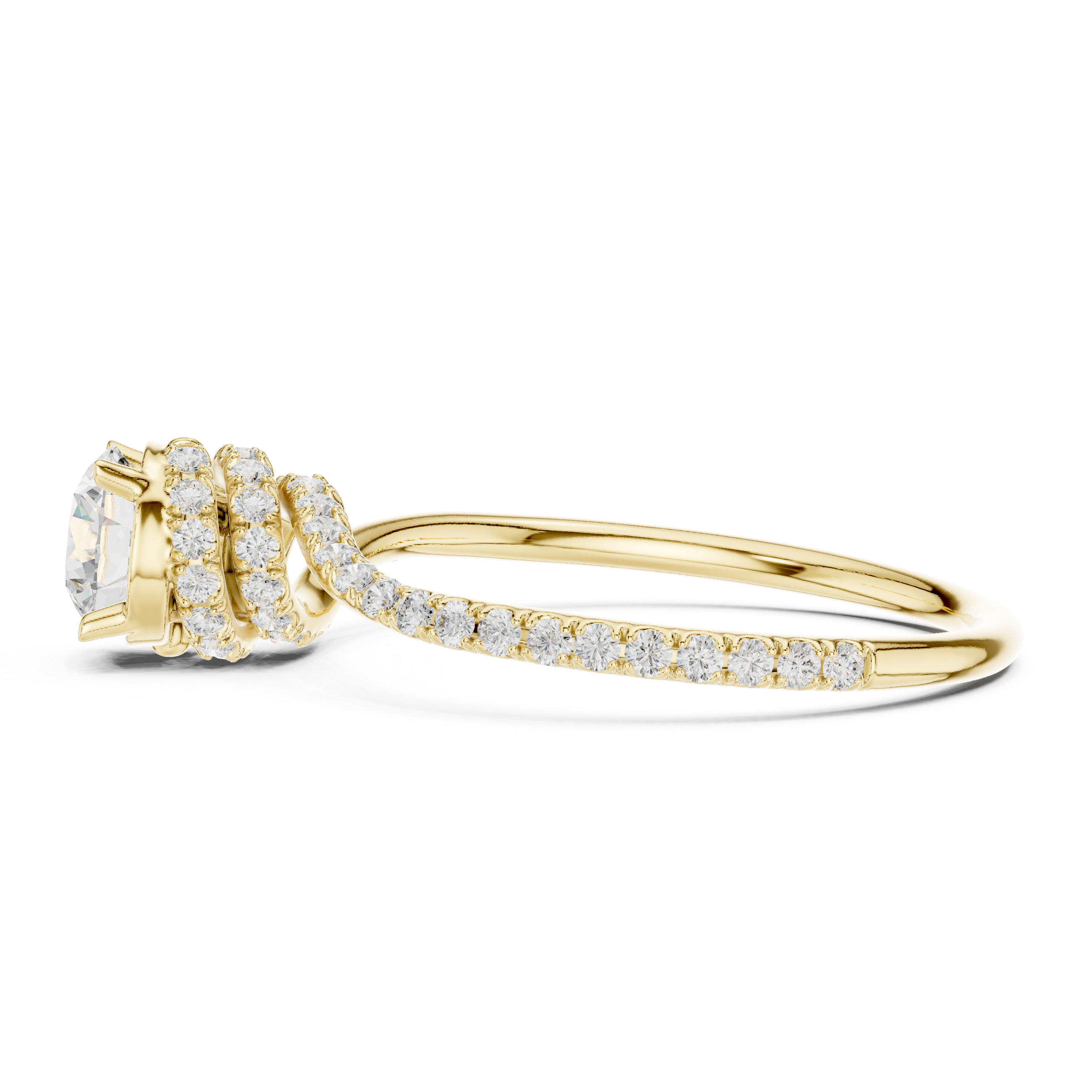 Handmade Twist Shank Diamond Ring | Elegant Bridal Engagement Ring