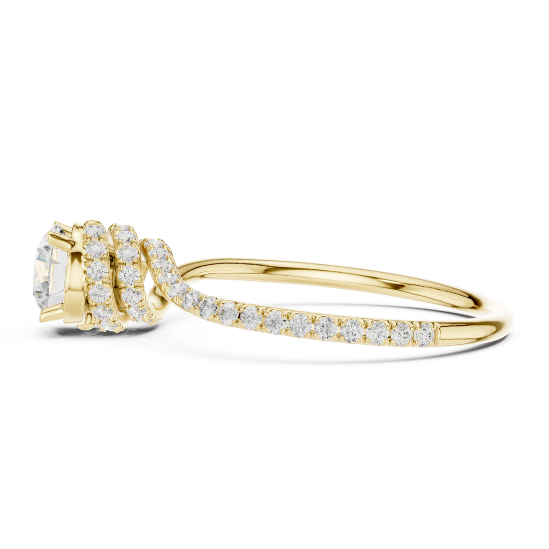Handmade Twist Shank Diamond Ring | Elegant Bridal Engagement Ring