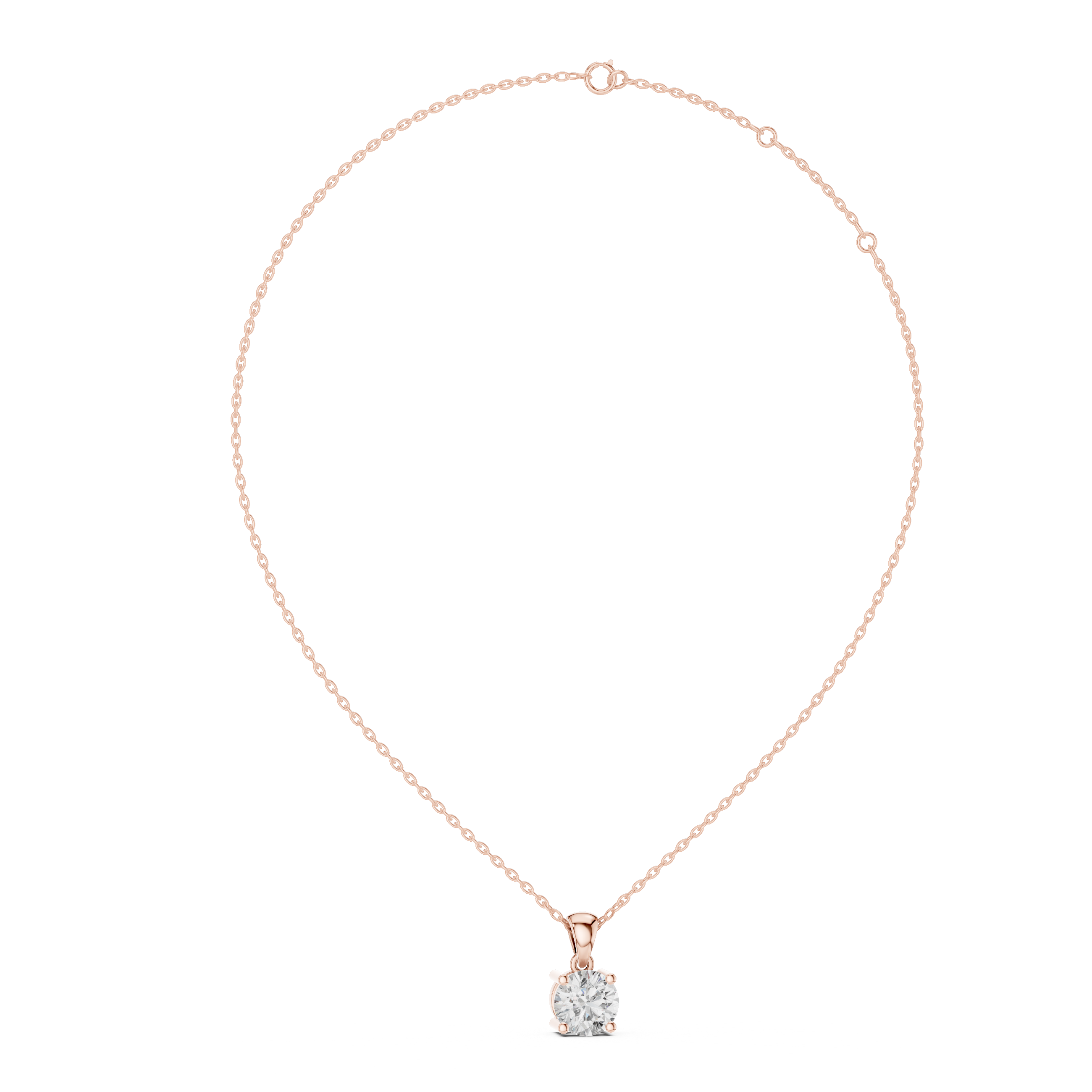 Daily Wear Solitaire Diamond Pendant | Minimal Necklace