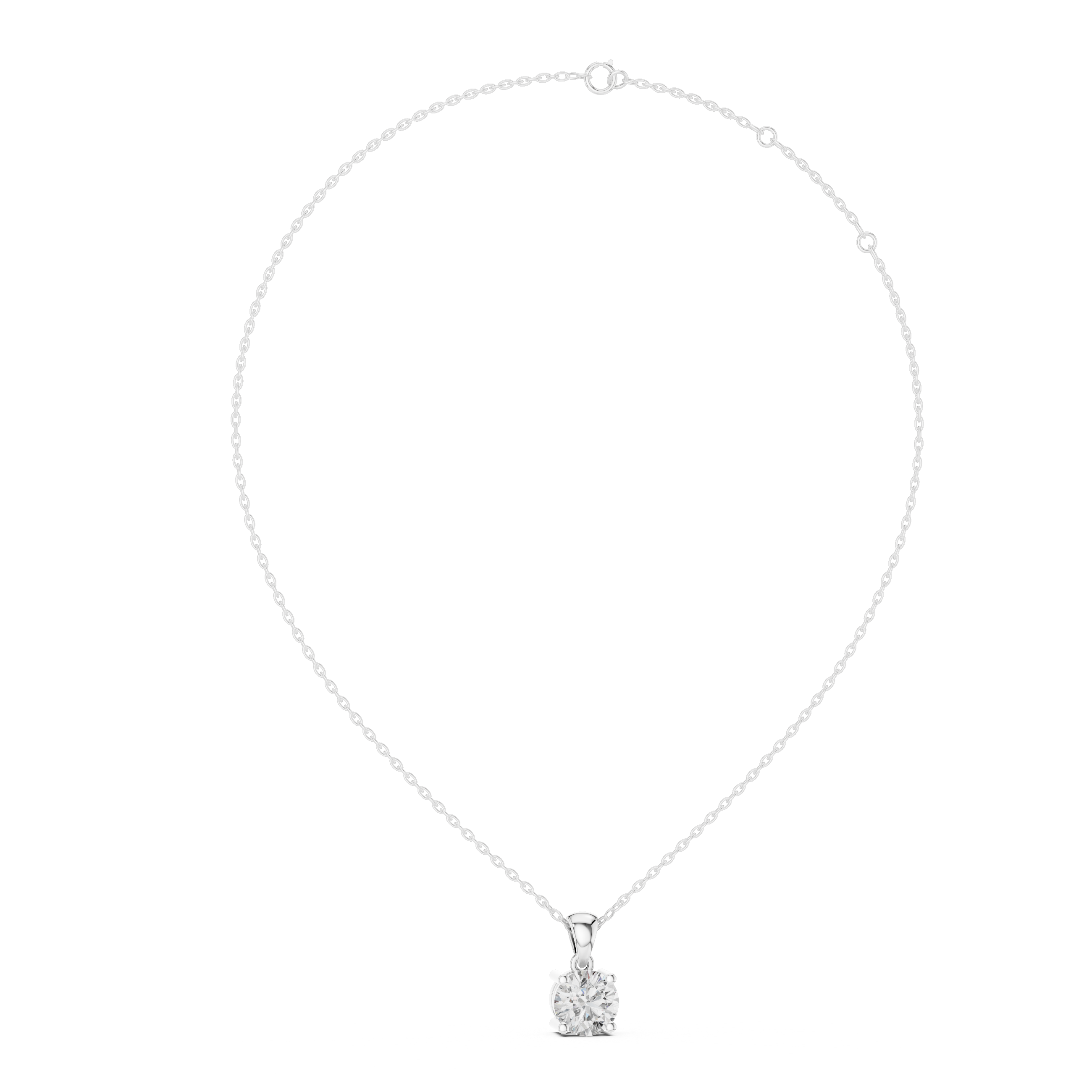 Daily Wear Solitaire Diamond Pendant | Minimal Necklace