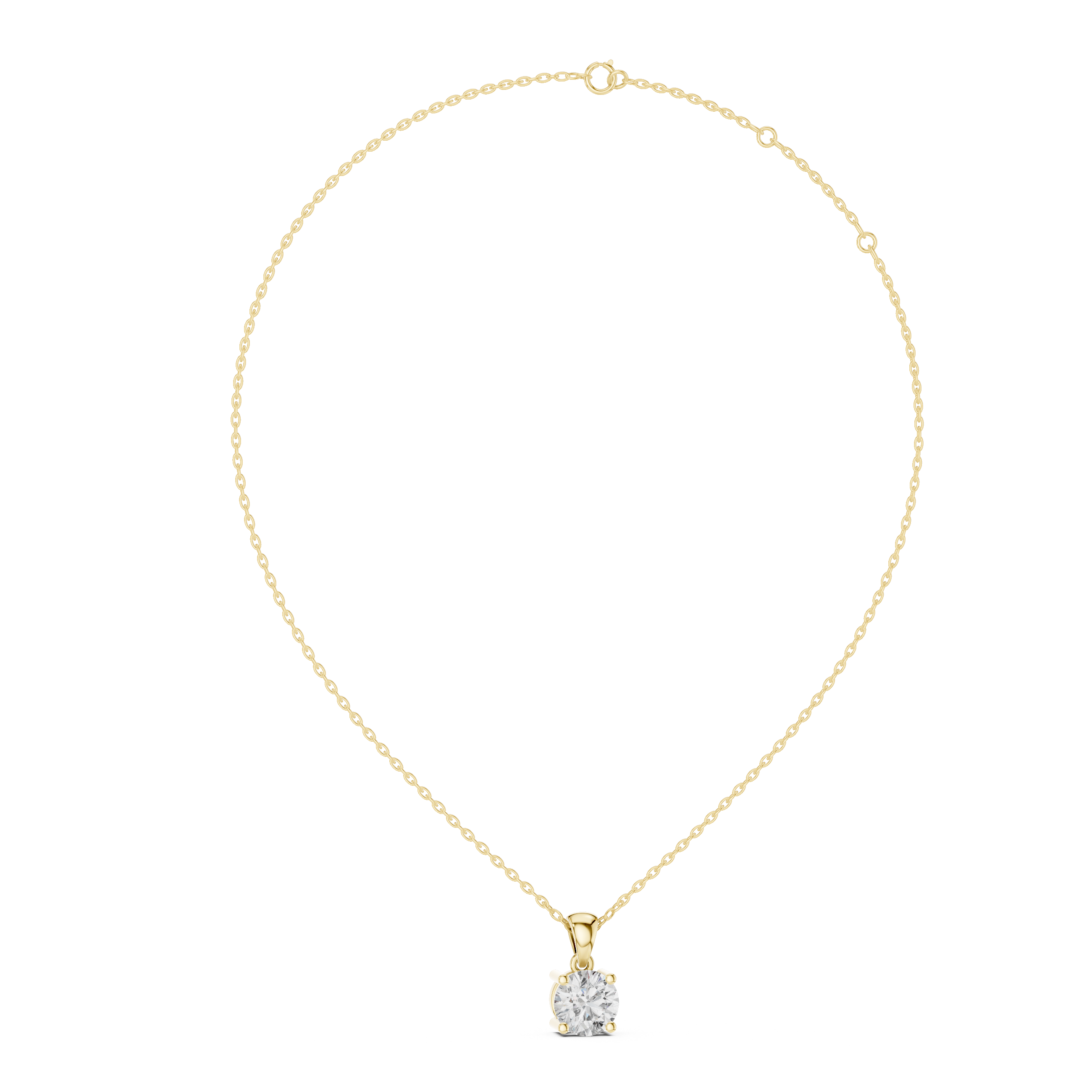 Daily Wear Solitaire Diamond Pendant | Minimal Necklace
