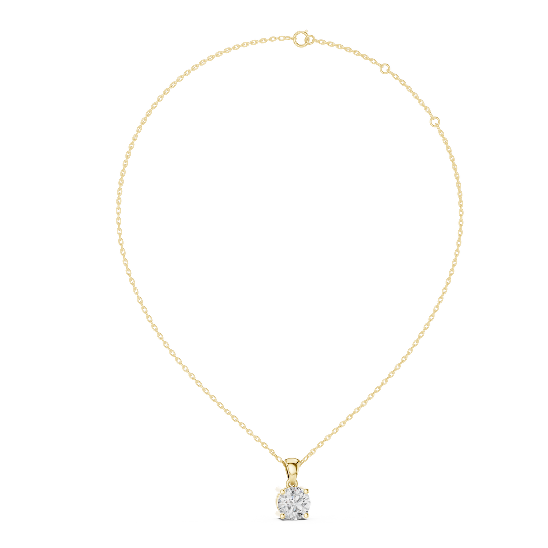 Daily Wear Solitaire Diamond Pendant | Minimal Necklace