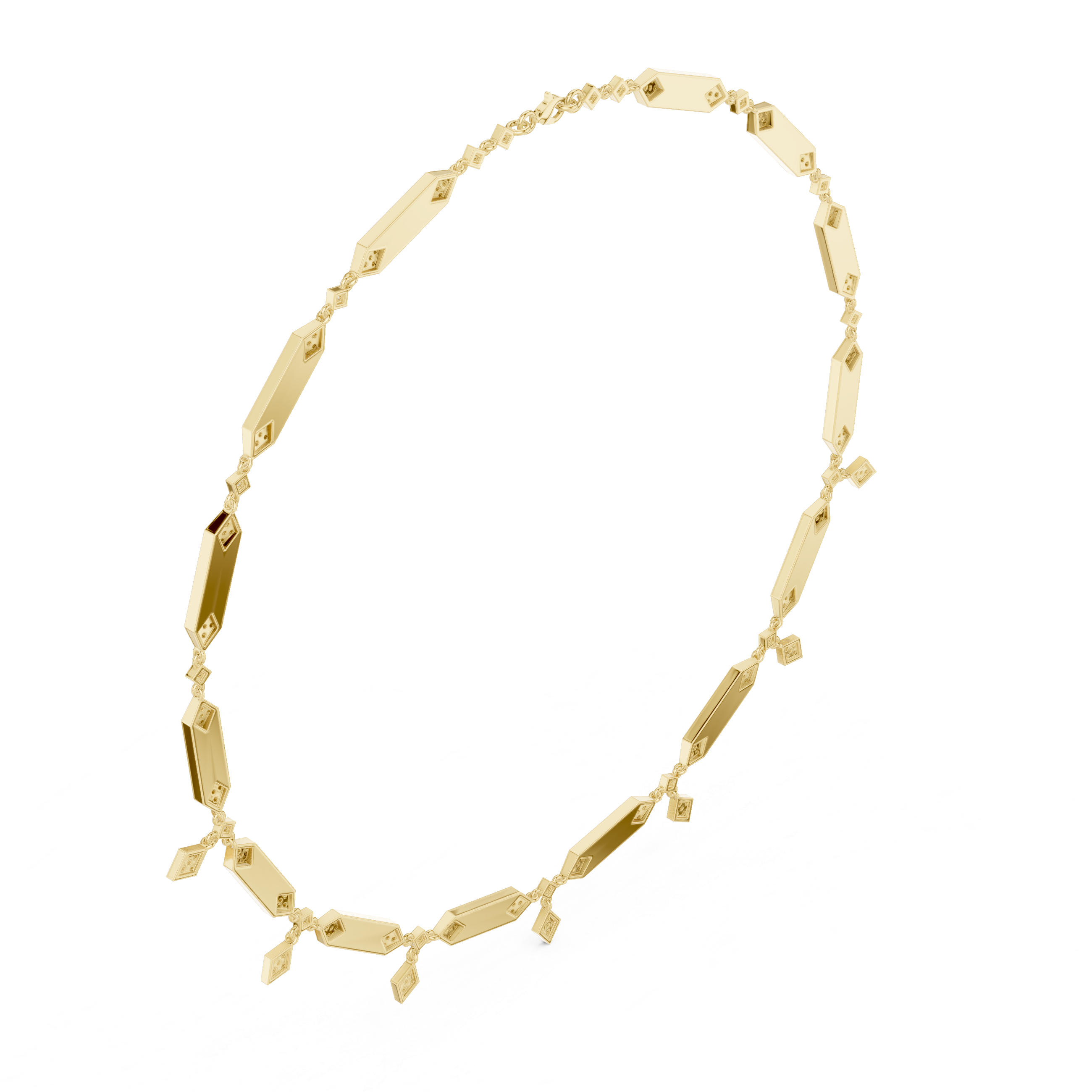 Premium White Gold Diamond Bar Necklace for Women, Modern Geometric Bridal Jewelry, Luxury Wedding Necklace Gift