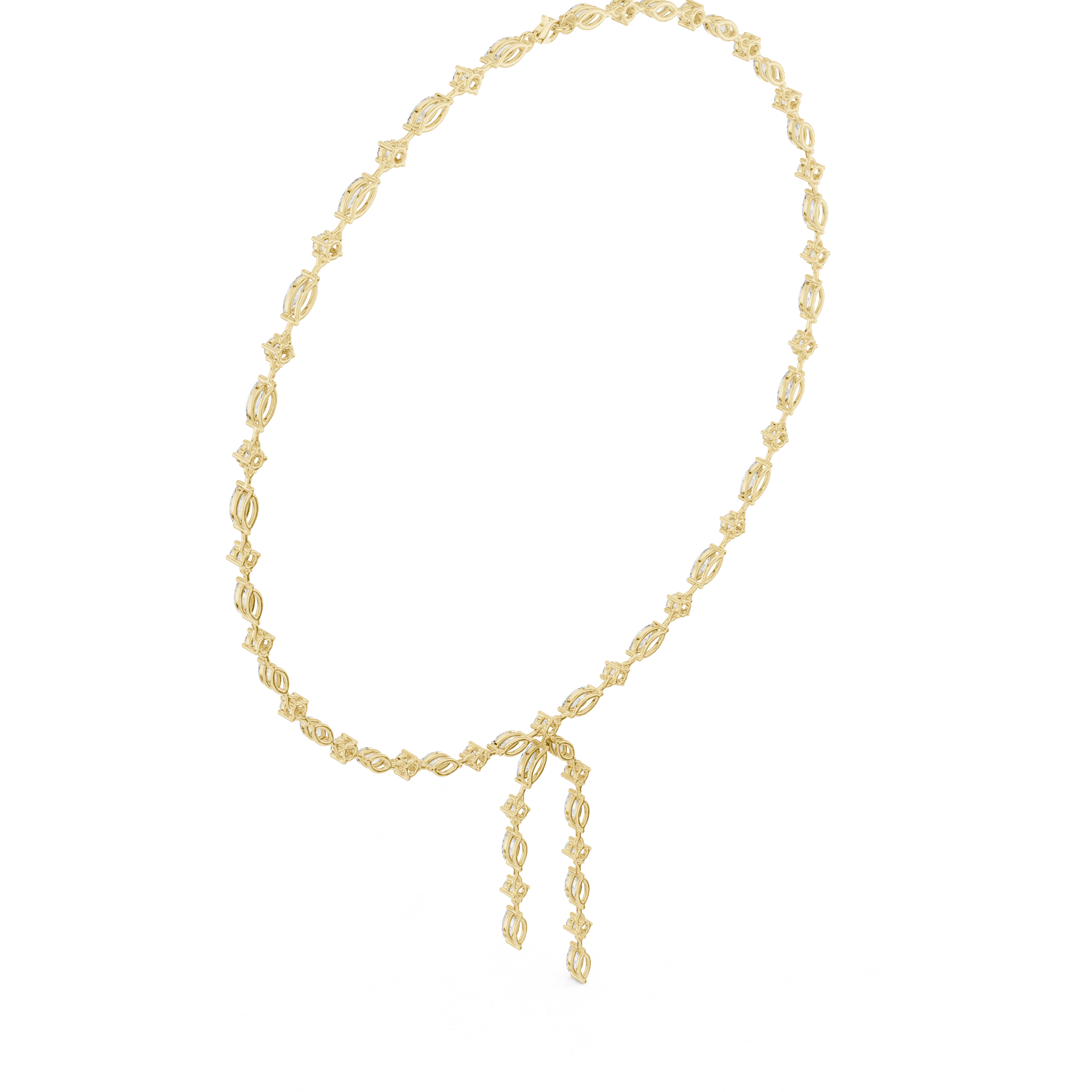 Luxury Rose Gold Diamond Y Necklace for Women, Elegant Wedding Statement Jewelry, Designer Bridal Necklace Gift
