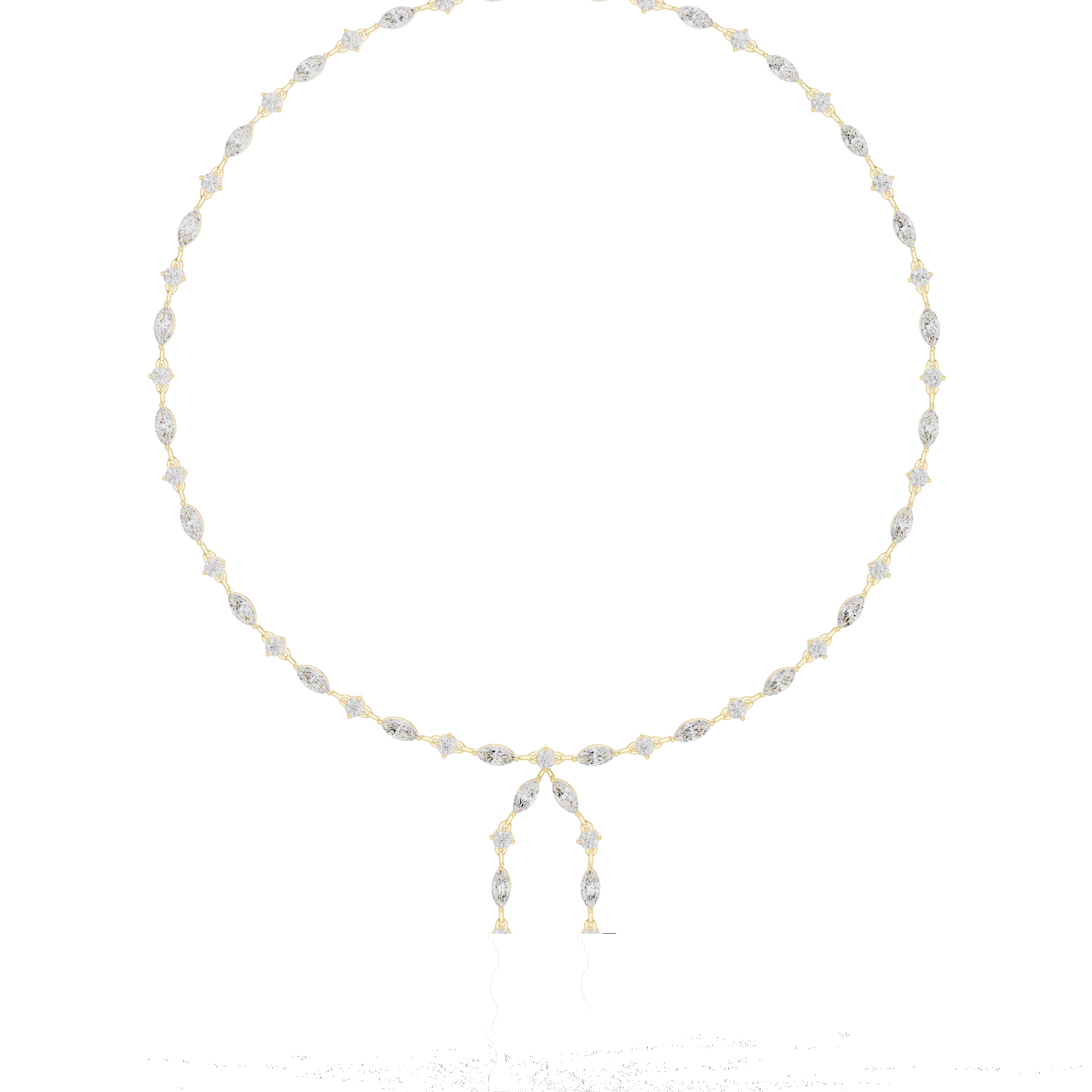Luxury Rose Gold Diamond Y Necklace for Women, Elegant Wedding Statement Jewelry, Designer Bridal Necklace Gift