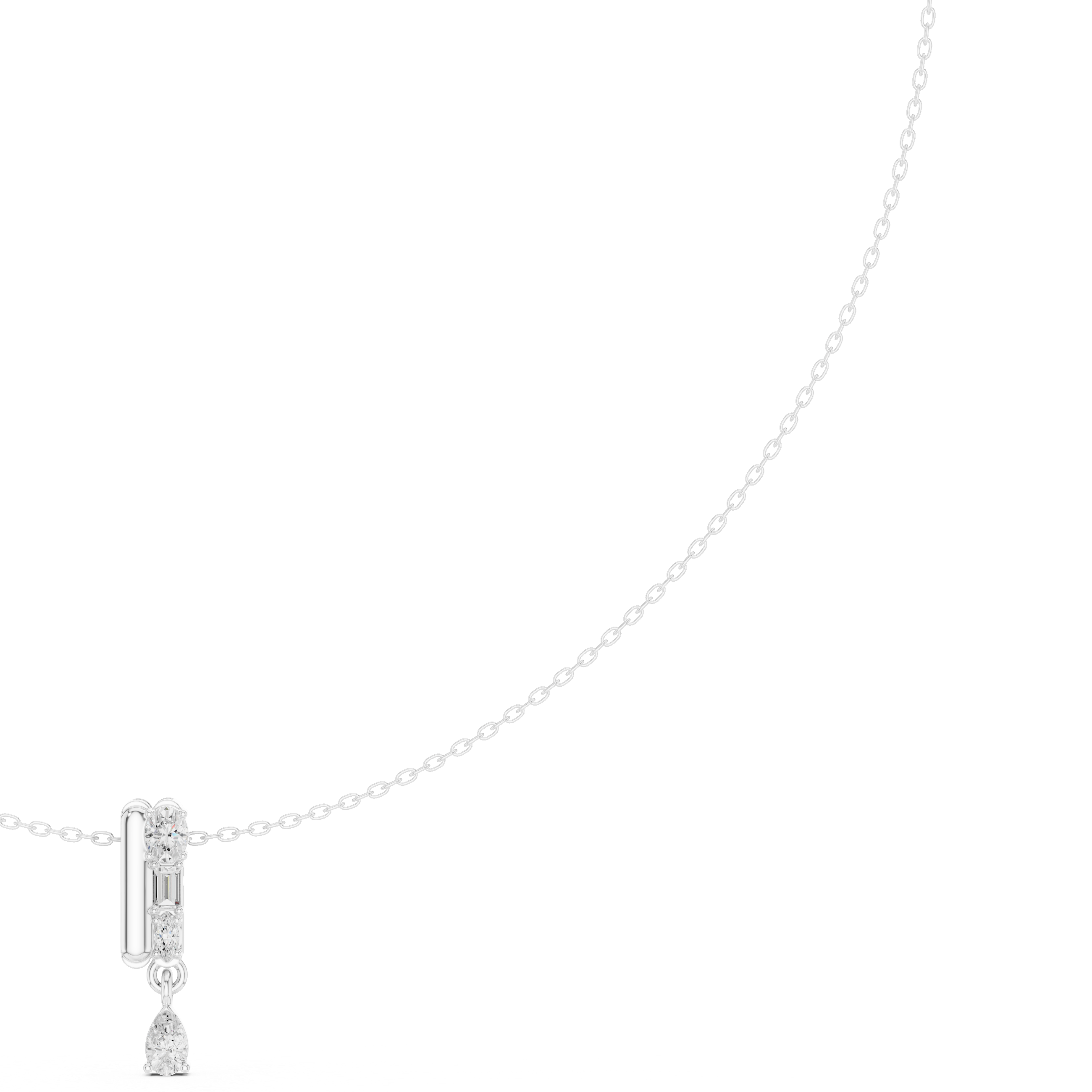 Elegant Rose Gold Diamond Lariat Necklace for Women, Luxury Bridal Statement Jewelry, Sparkling Gift for Her
