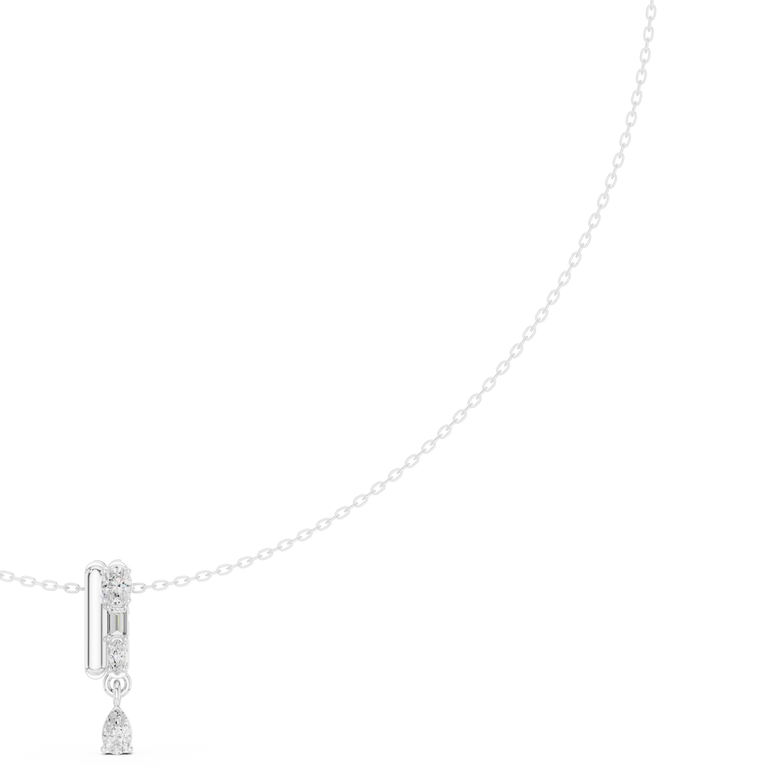 Elegant Rose Gold Diamond Lariat Necklace for Women, Luxury Bridal Statement Jewelry, Sparkling Gift for Her