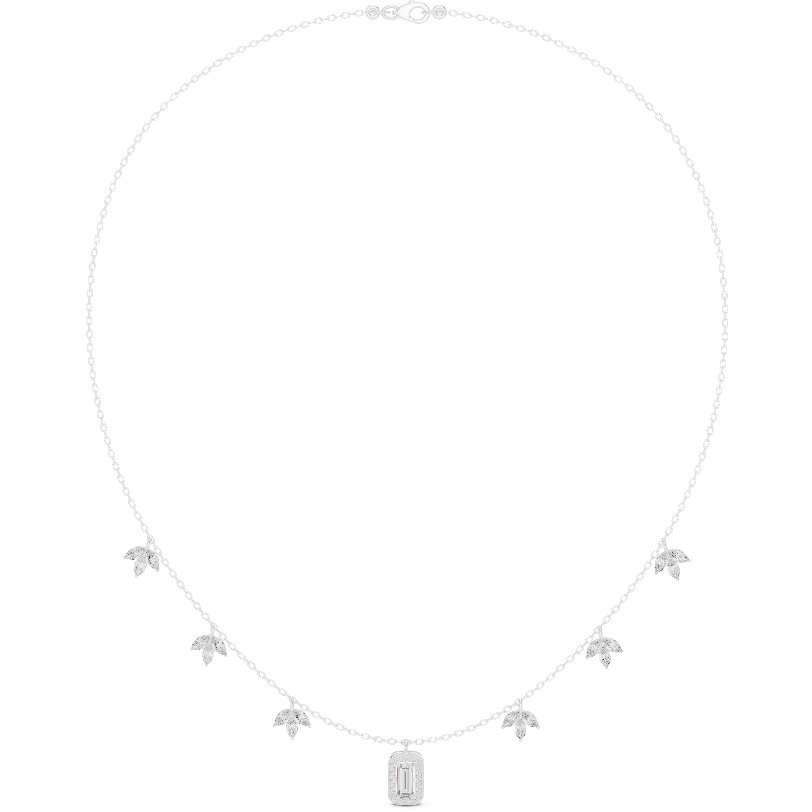 Minimalist Rose Gold Diamond Charm Necklace for Women, Elegant Leaf Motif Bridal Jewelry, Fine Necklace Gift