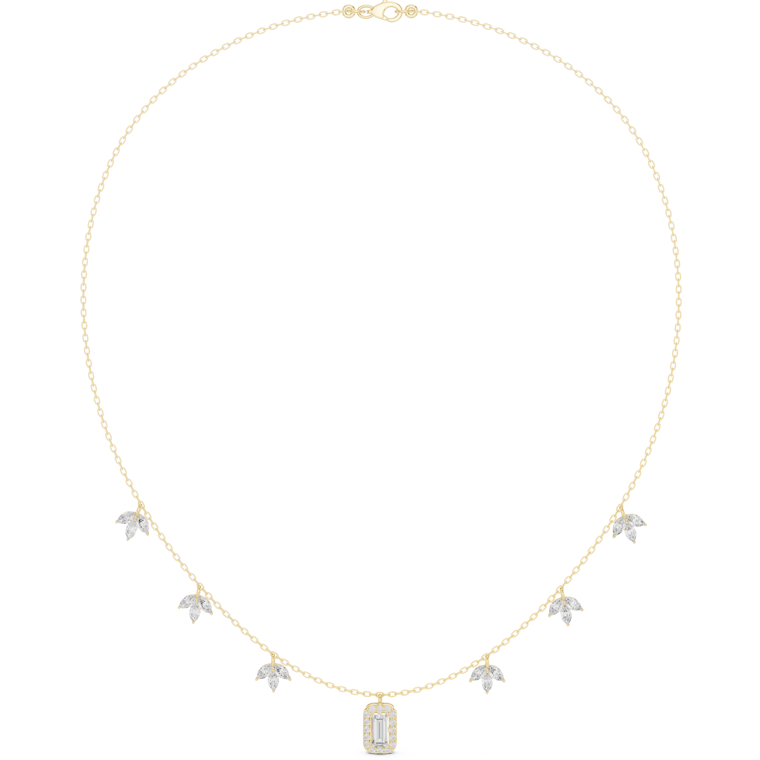 Minimalist Rose Gold Diamond Charm Necklace for Women, Elegant Leaf Motif Bridal Jewelry, Fine Necklace Gift