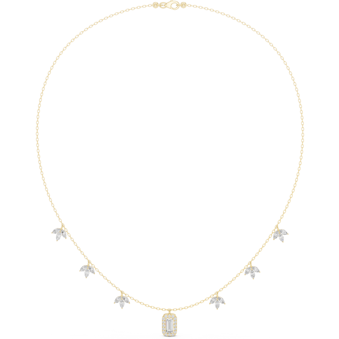 Minimalist Rose Gold Diamond Charm Necklace for Women, Elegant Leaf Motif Bridal Jewelry, Fine Necklace Gift