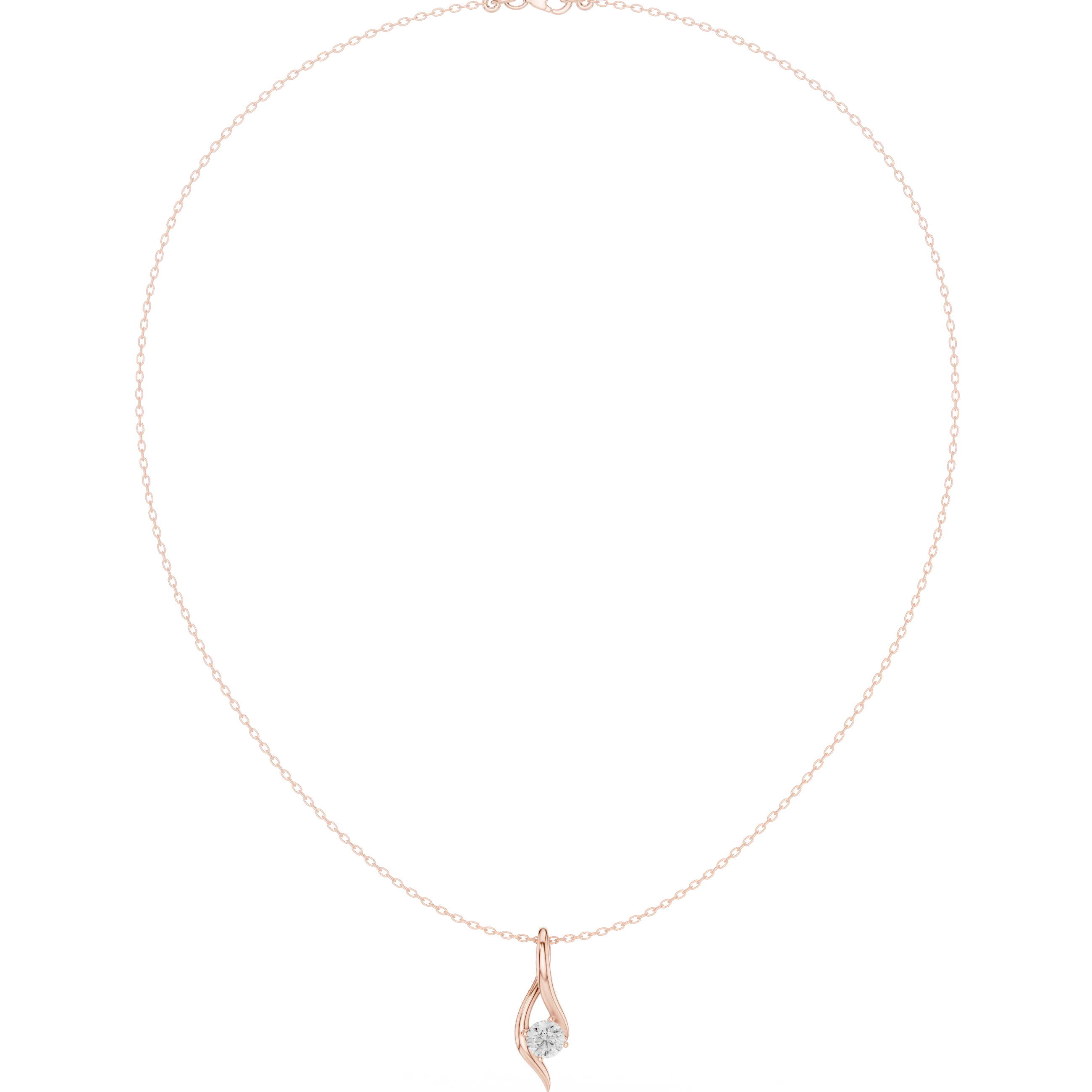 Minimalist Rose Gold Diamond Charm Necklace for Women, Elegant Leaf Motif Bridal Jewelry, Fine Necklace Gift