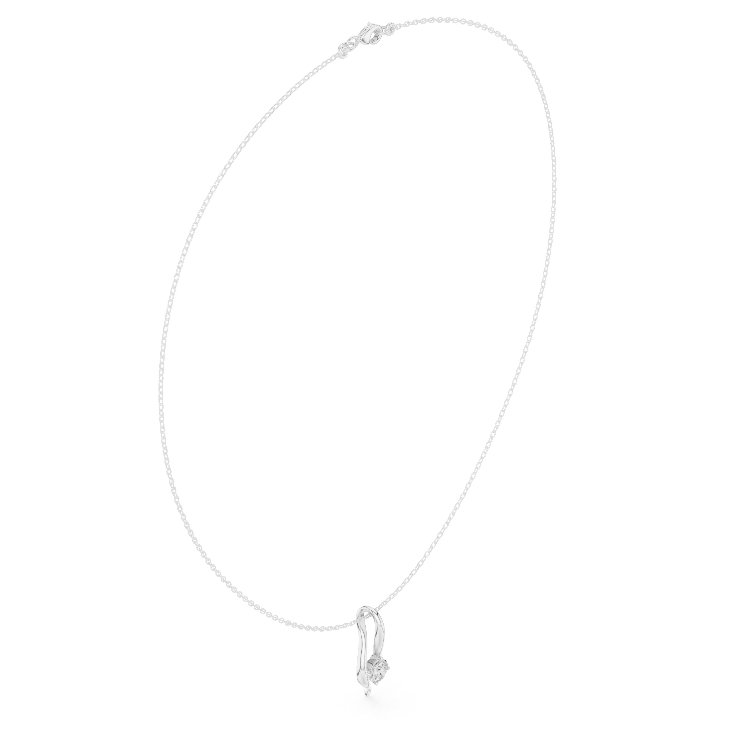 Minimalist Rose Gold Diamond Charm Necklace for Women, Elegant Leaf Motif Bridal Jewelry, Fine Necklace Gift