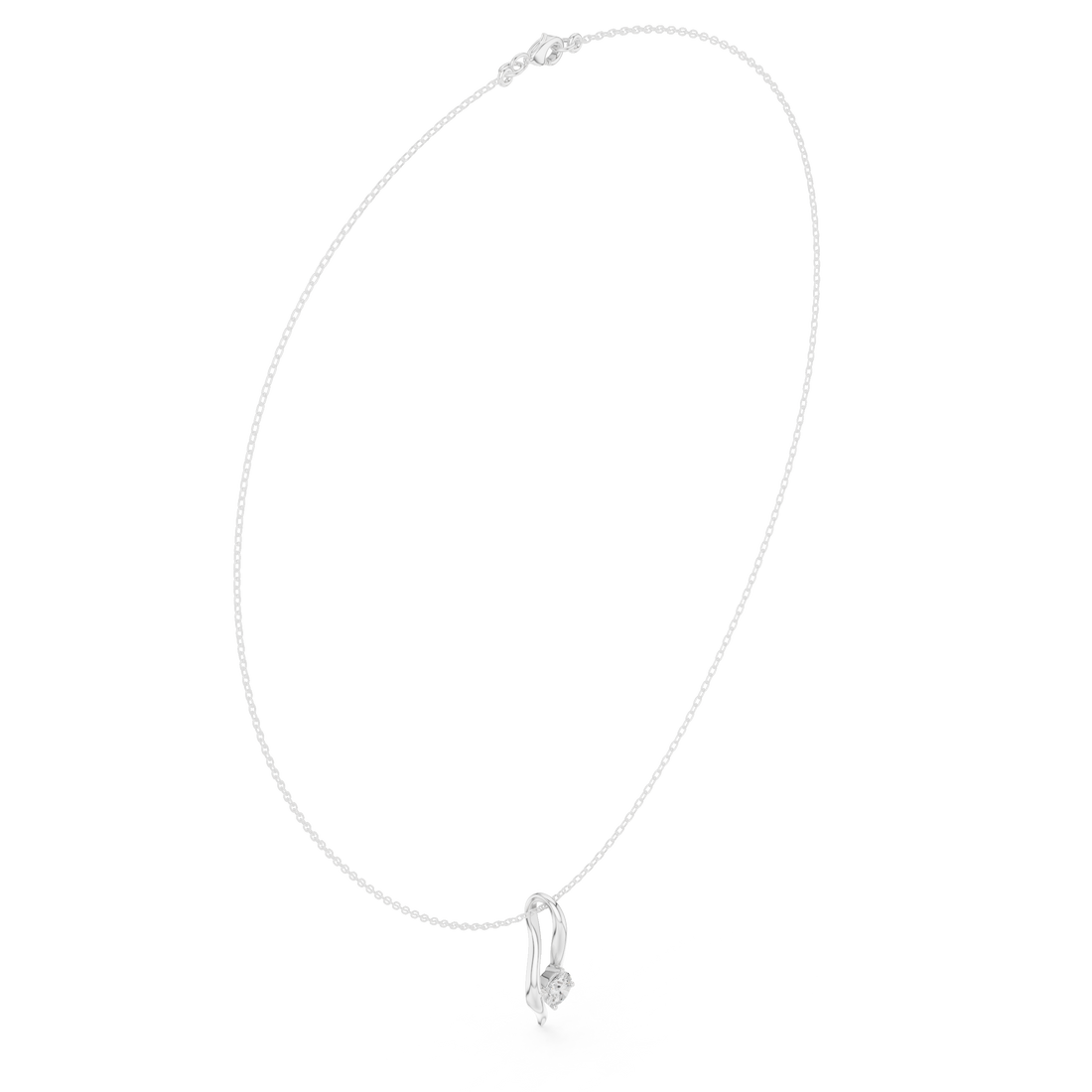 Minimalist Rose Gold Diamond Charm Necklace for Women, Elegant Leaf Motif Bridal Jewelry, Fine Necklace Gift