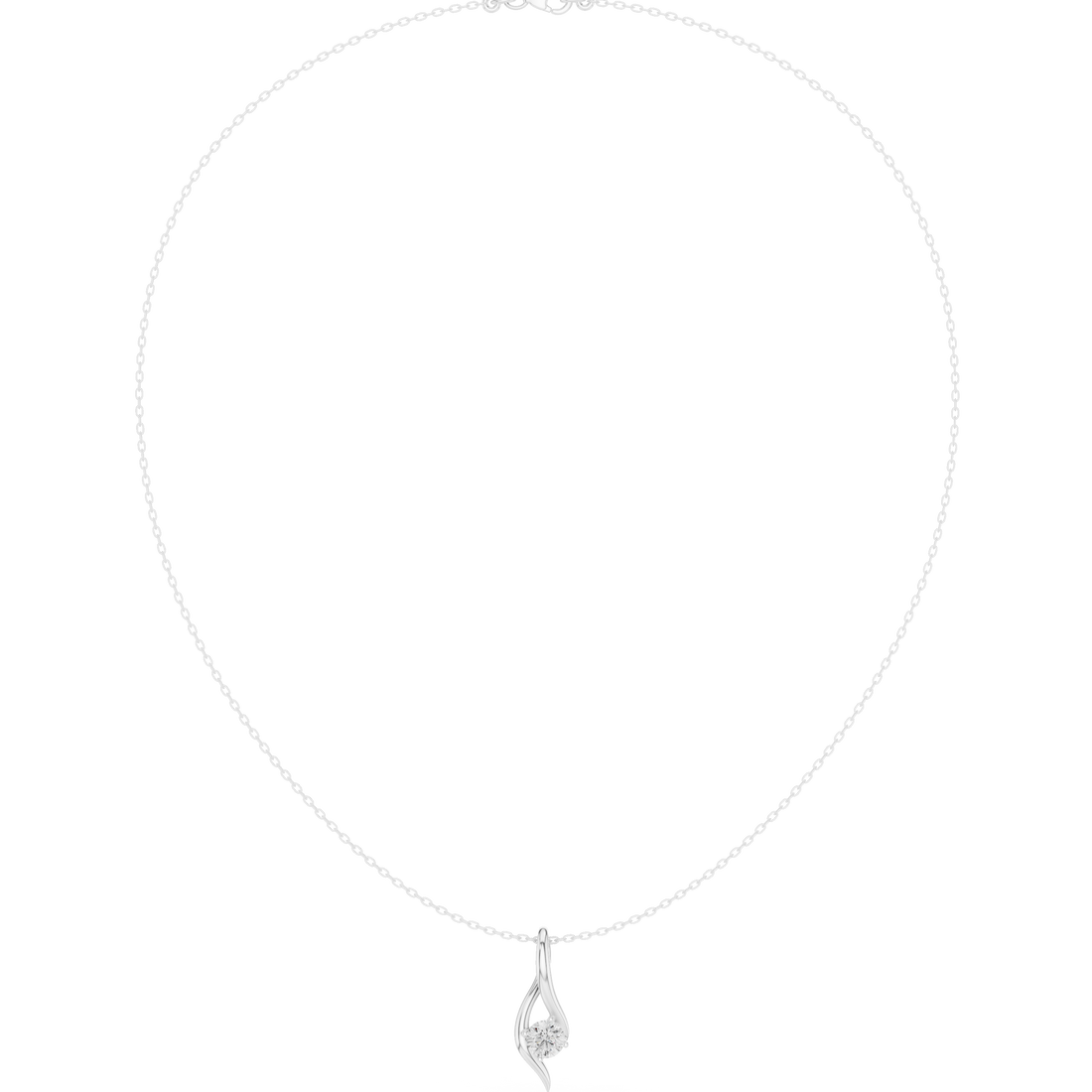 Minimalist Rose Gold Diamond Charm Necklace for Women, Elegant Leaf Motif Bridal Jewelry, Fine Necklace Gift
