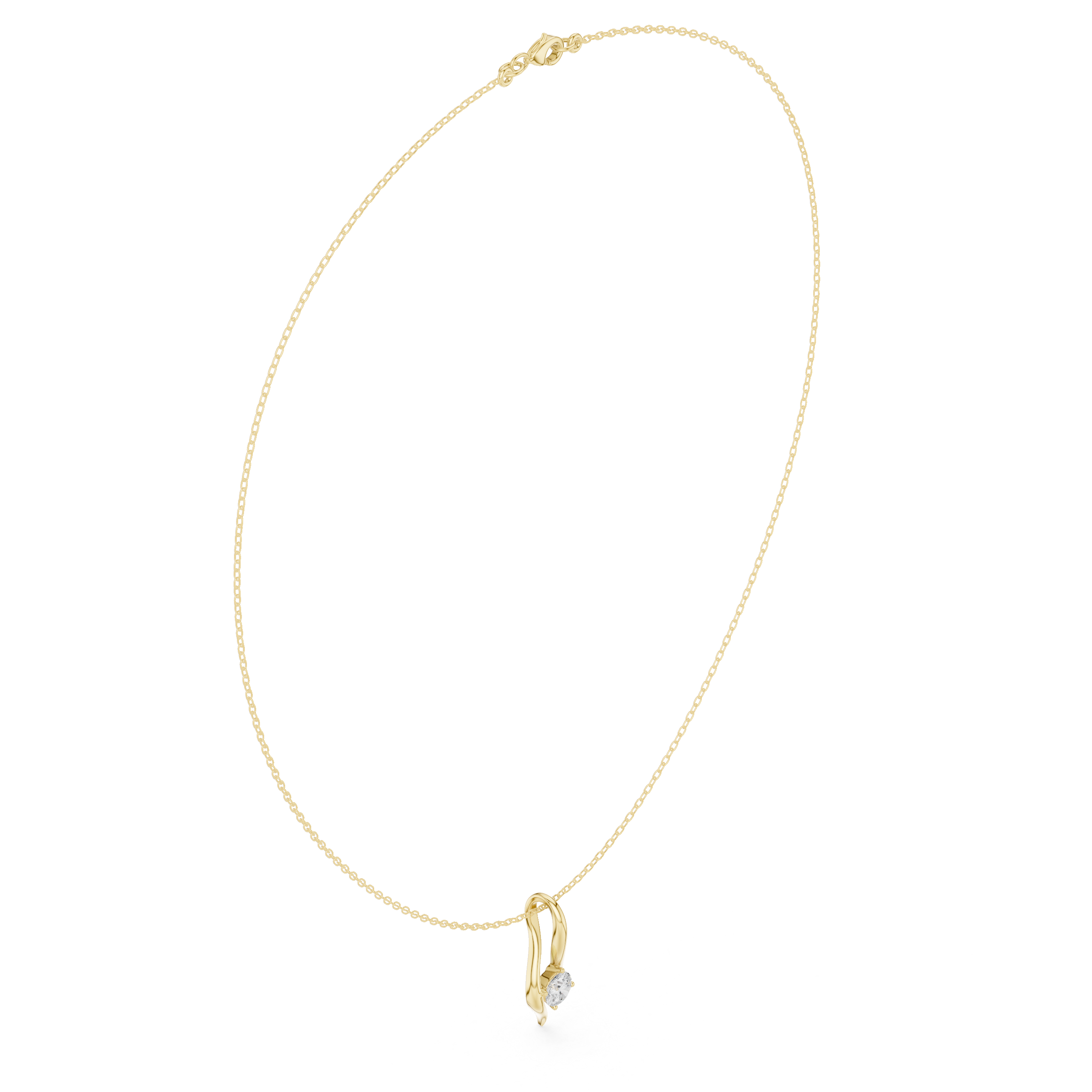 Minimalist Rose Gold Diamond Charm Necklace for Women, Elegant Leaf Motif Bridal Jewelry, Fine Necklace Gift