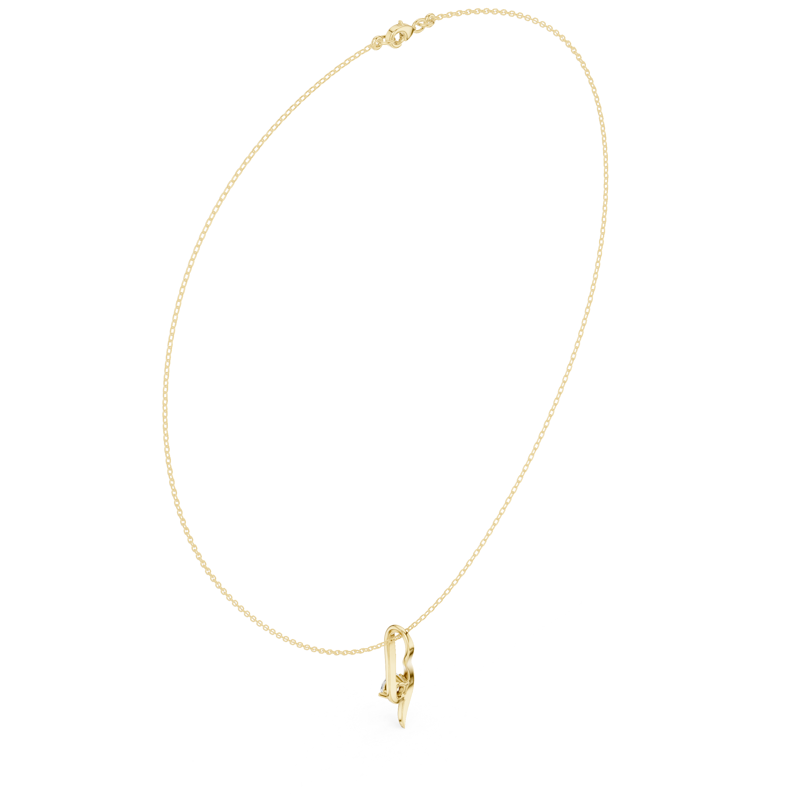 Minimalist Rose Gold Diamond Charm Necklace for Women, Elegant Leaf Motif Bridal Jewelry, Fine Necklace Gift
