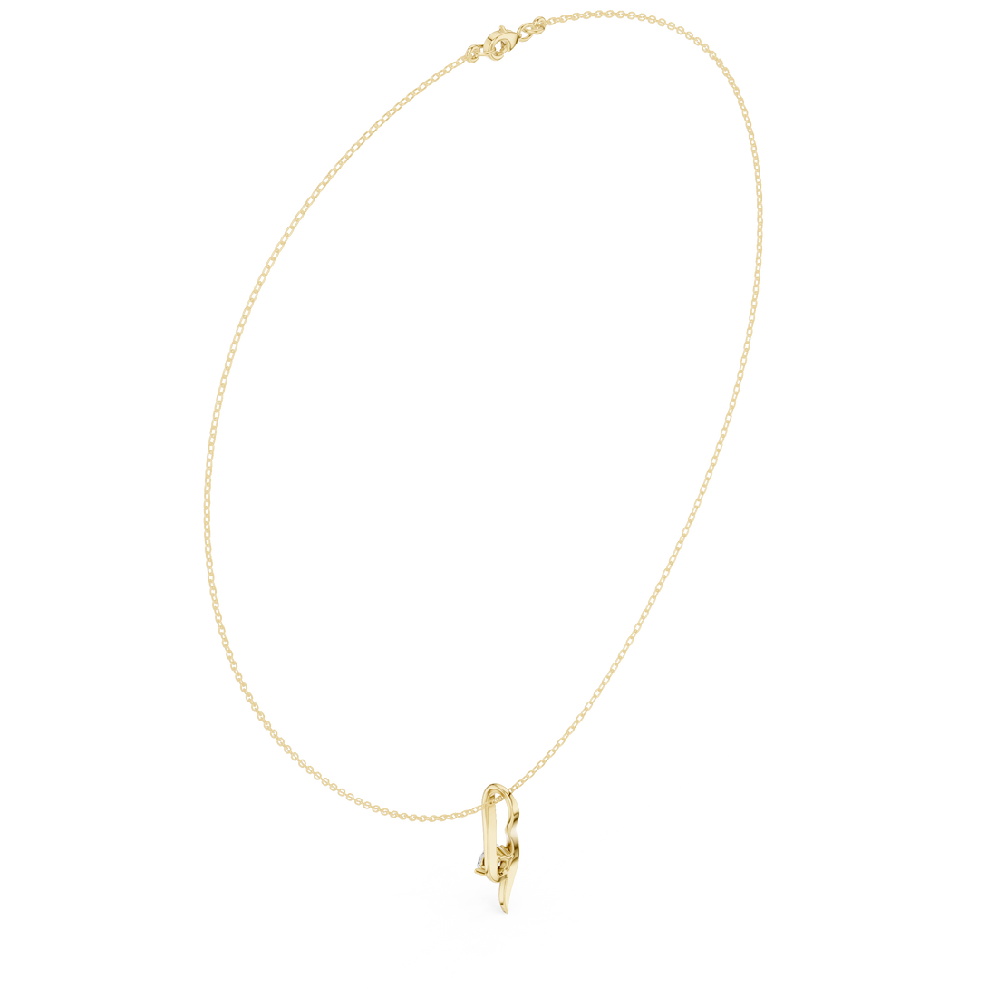 Minimalist Rose Gold Diamond Charm Necklace for Women, Elegant Leaf Motif Bridal Jewelry, Fine Necklace Gift