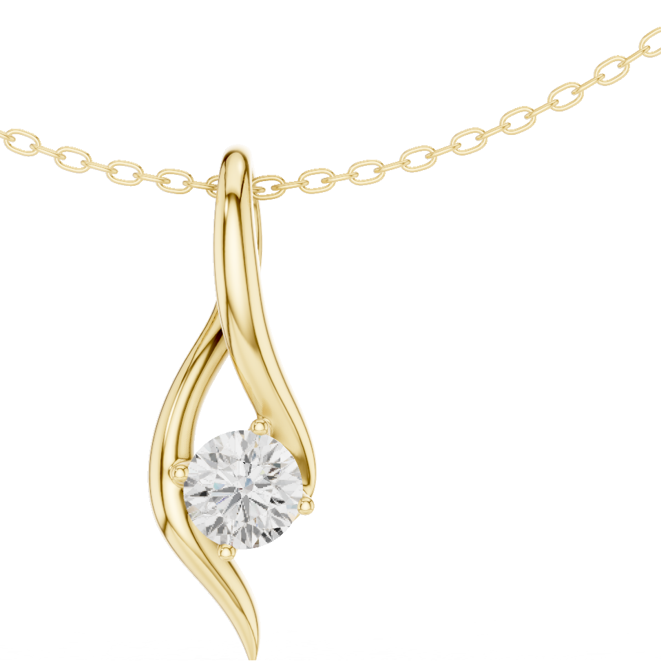 Minimalist Rose Gold Diamond Charm Necklace for Women, Elegant Leaf Motif Bridal Jewelry, Fine Necklace Gift