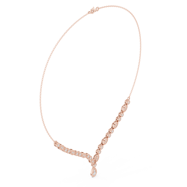 Dainty Rose Gold Diamond Pendant Necklace with Minimal Charm Design Luxury Jewelry