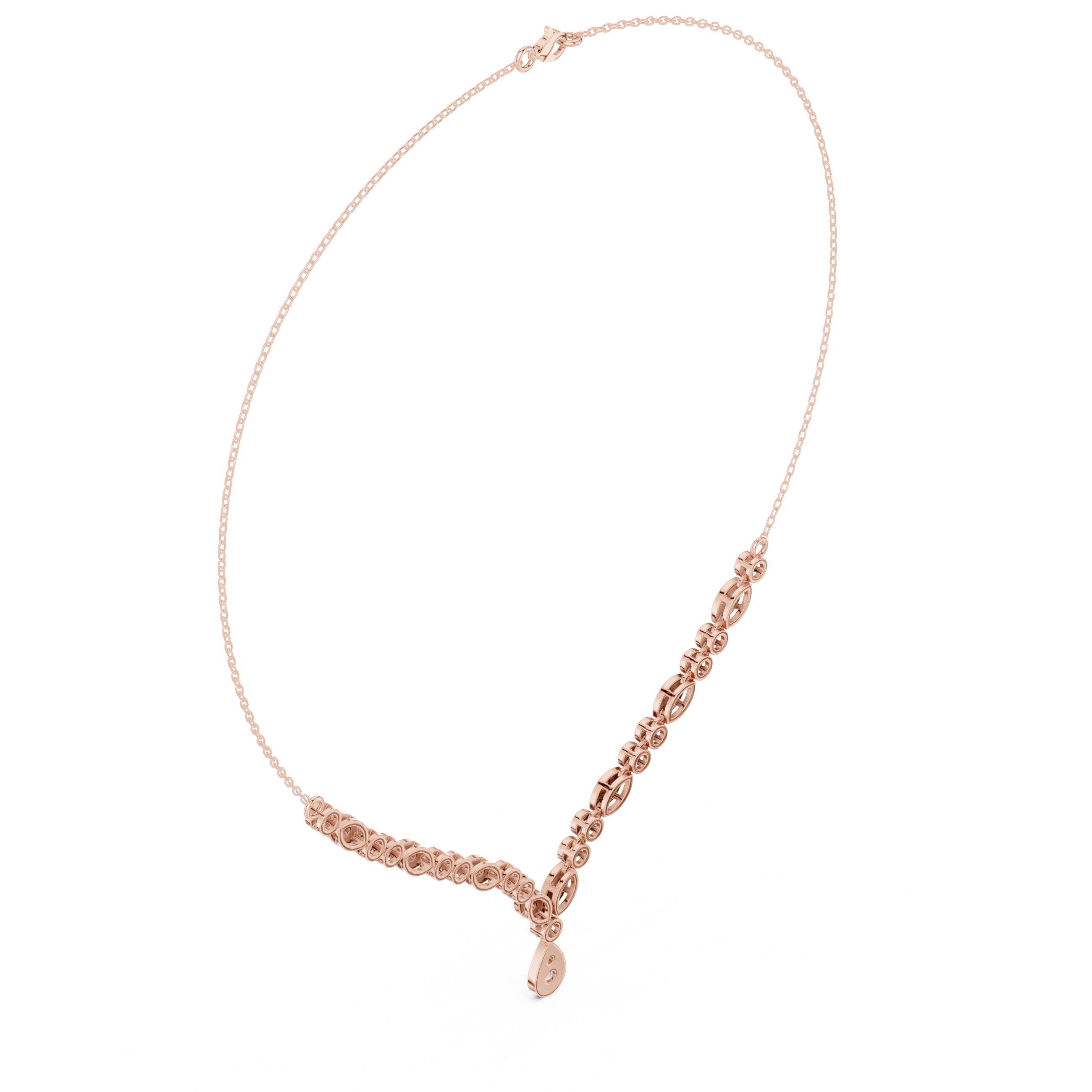 Dainty Rose Gold Diamond Pendant Necklace with Minimal Charm Design Luxury Jewelry