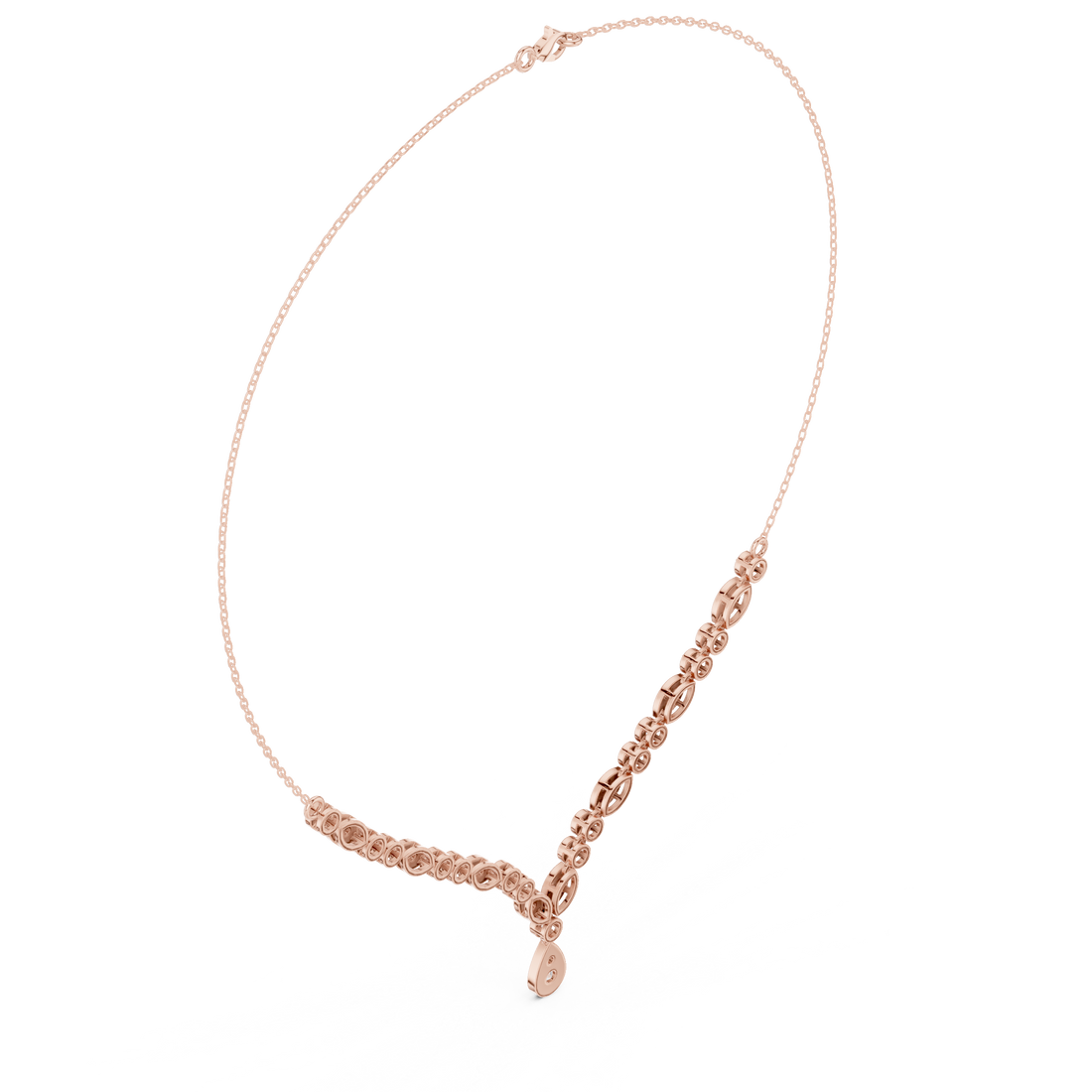 Dainty Rose Gold Diamond Pendant Necklace with Minimal Charm Design Luxury Jewelry