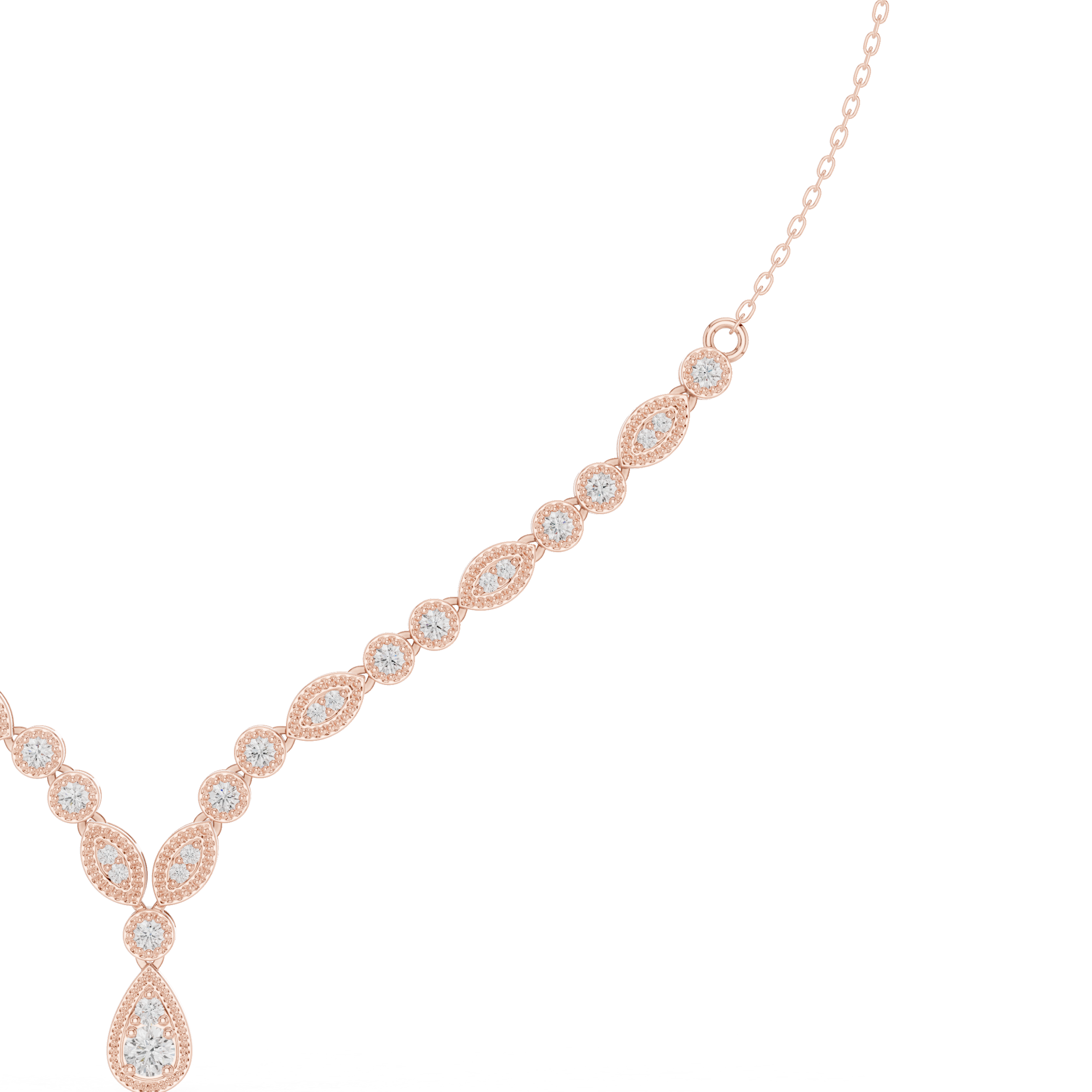 Dainty Rose Gold Diamond Pendant Necklace with Minimal Charm Design Luxury Jewelry
