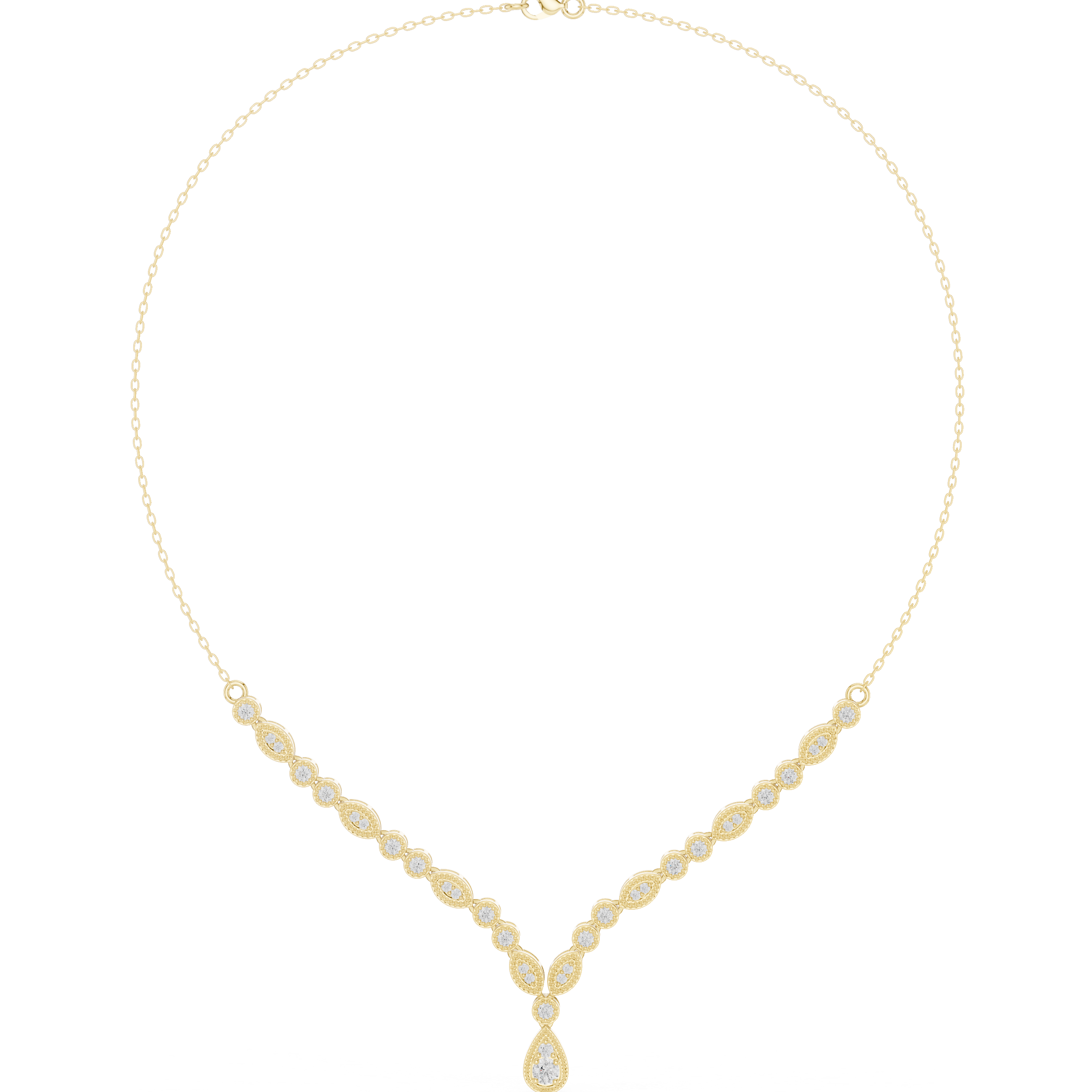 Dainty Rose Gold Diamond Pendant Necklace with Minimal Charm Design Luxury Jewelry