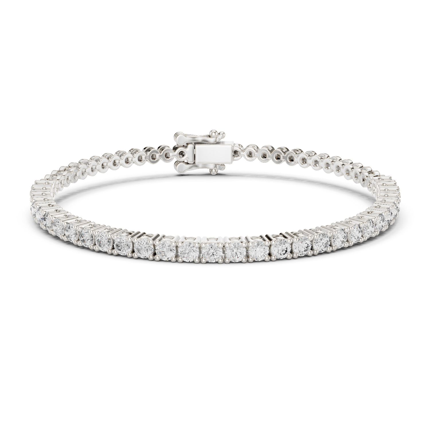 Premium Rose Gold Diamond Tennis Bracelet | Round Cut Full Eternity Bracelet | Luxury Jewelry