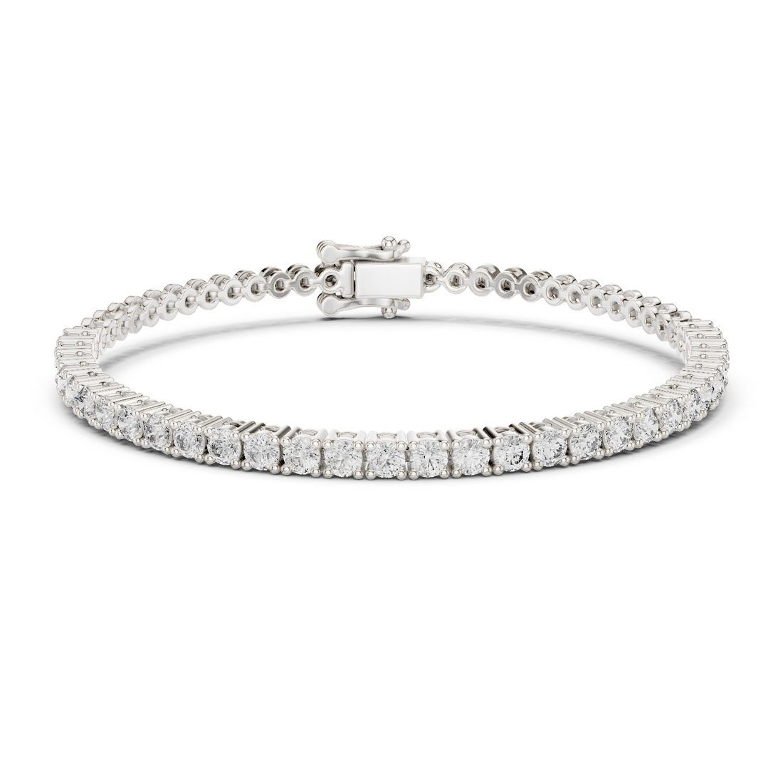 Premium Rose Gold Diamond Tennis Bracelet | Round Cut Full Eternity Bracelet | Luxury Jewelry