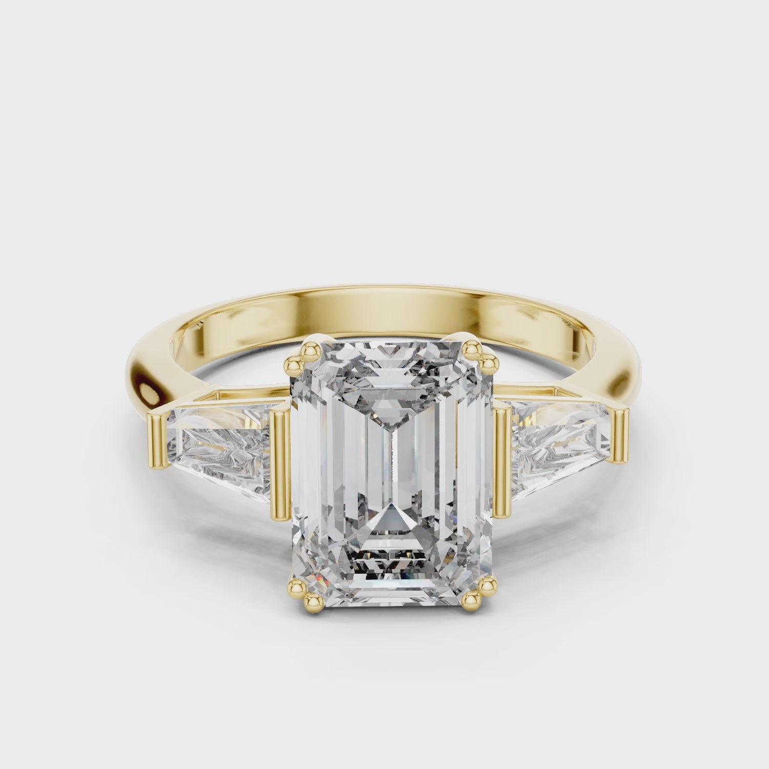 Elegant Three Stone Diamond Ring For Engagement