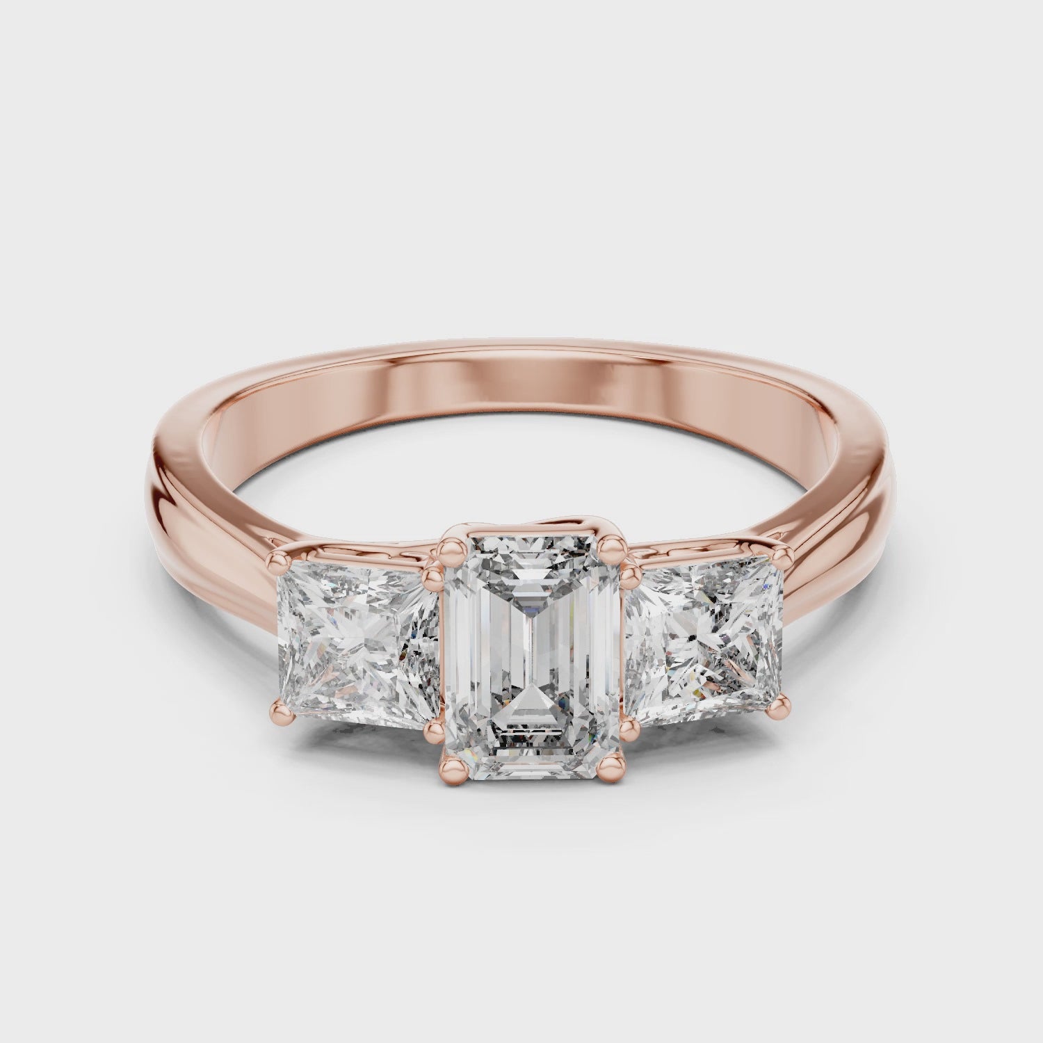 Classic Trilogy Diamond Engagement Ring