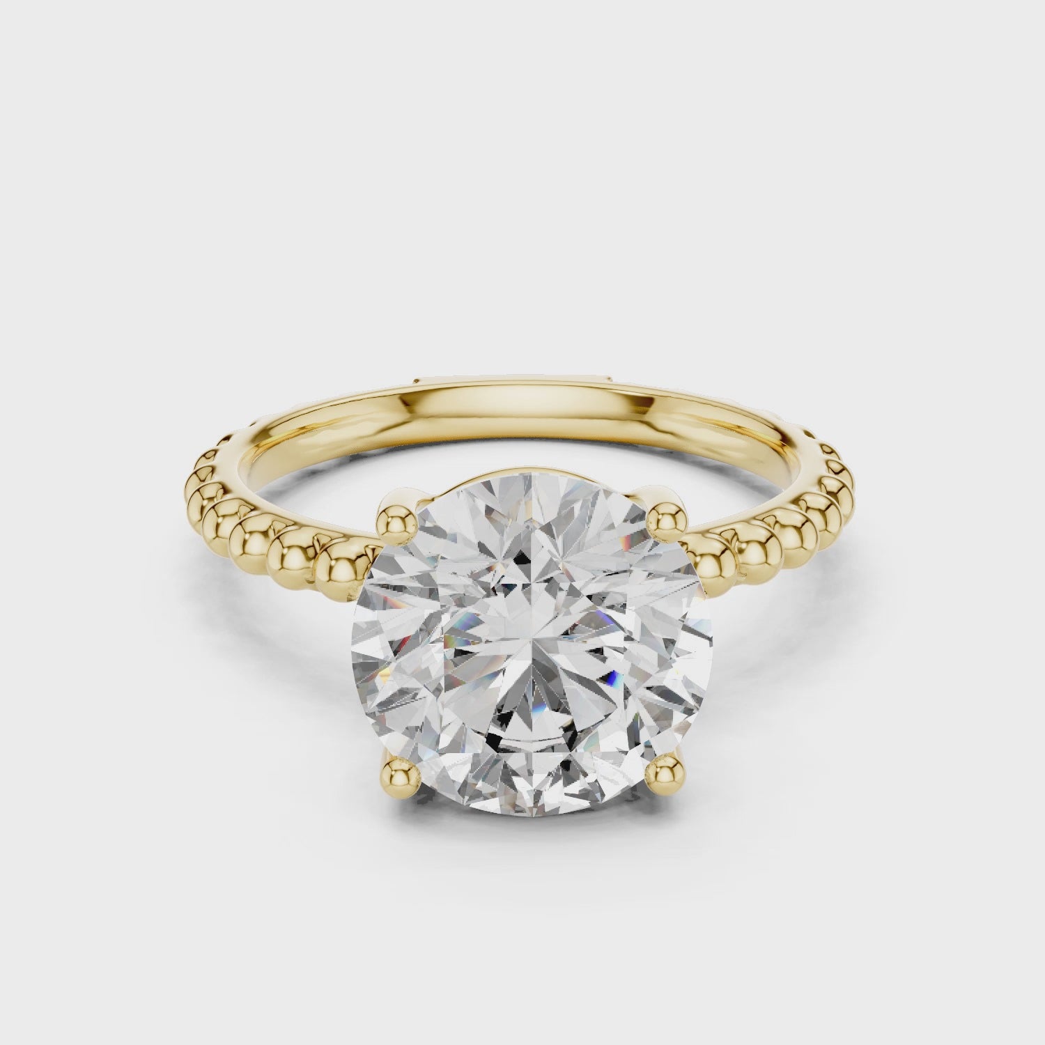 Minimalist Round Diamond Solitaire Ring