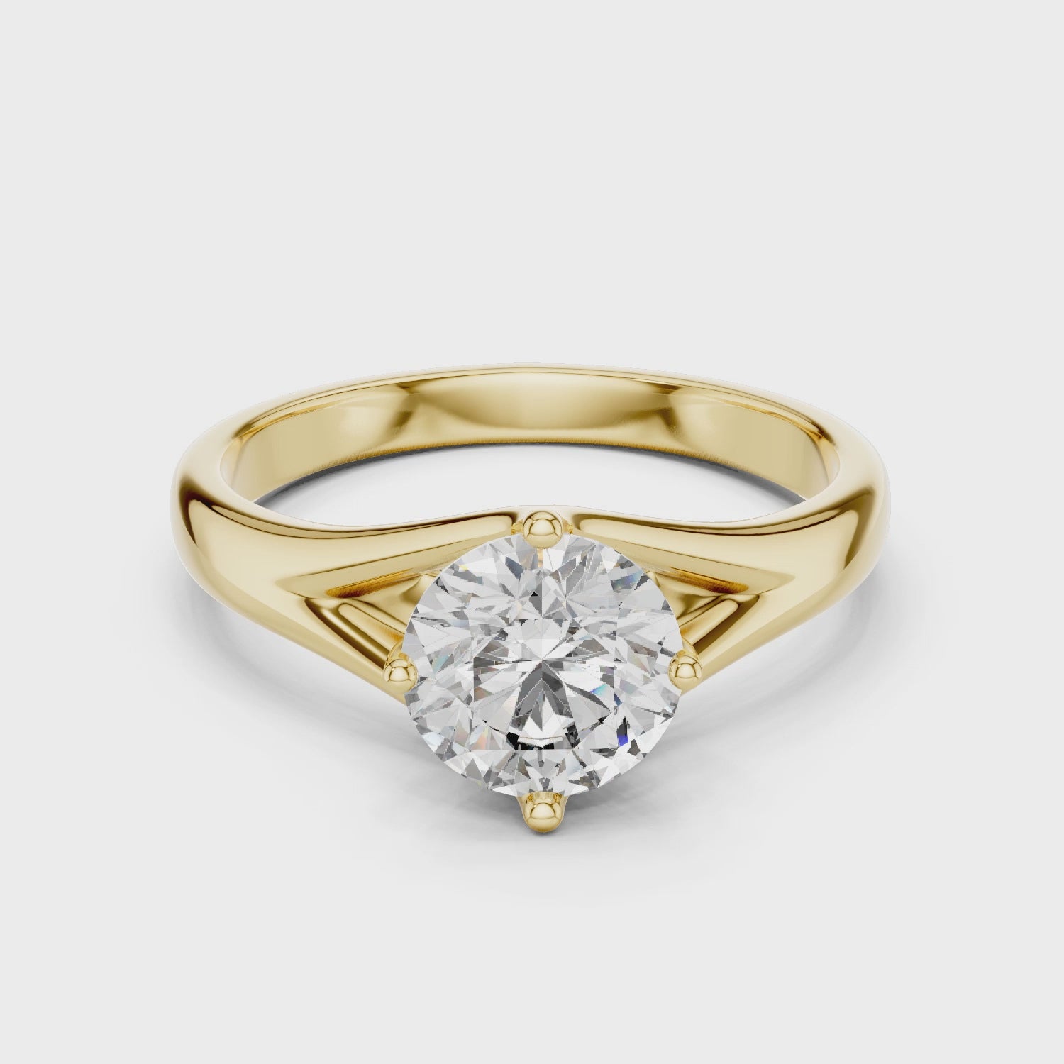 Timeless Elegance Split Shank Solitaire Ring