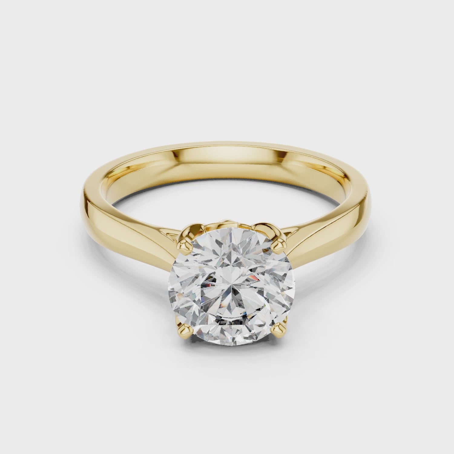Brilliant Round Cut Solitaire Women's Ring for Engagement
