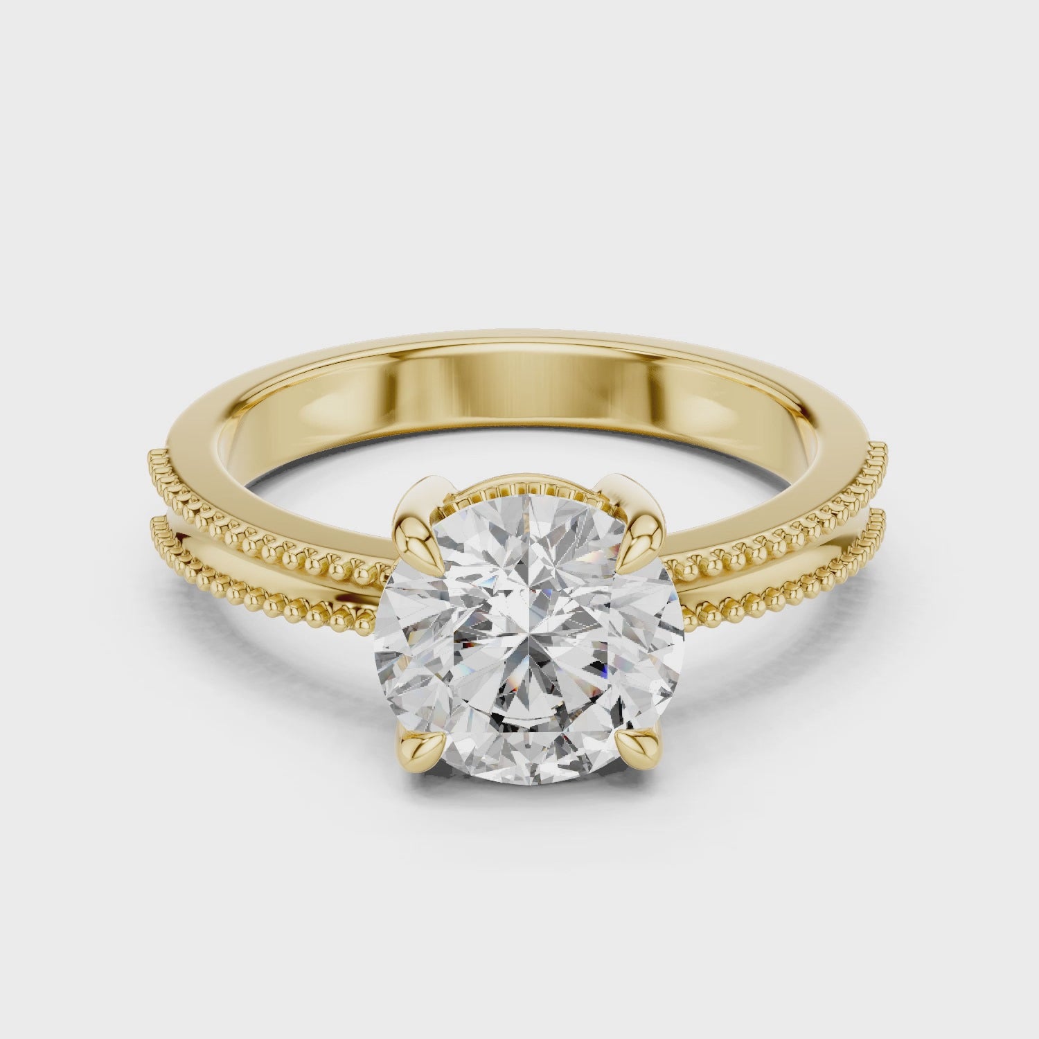 Elegant Solitaire 2 Ct Round Diamond Ring - Perfect Engagement Gift