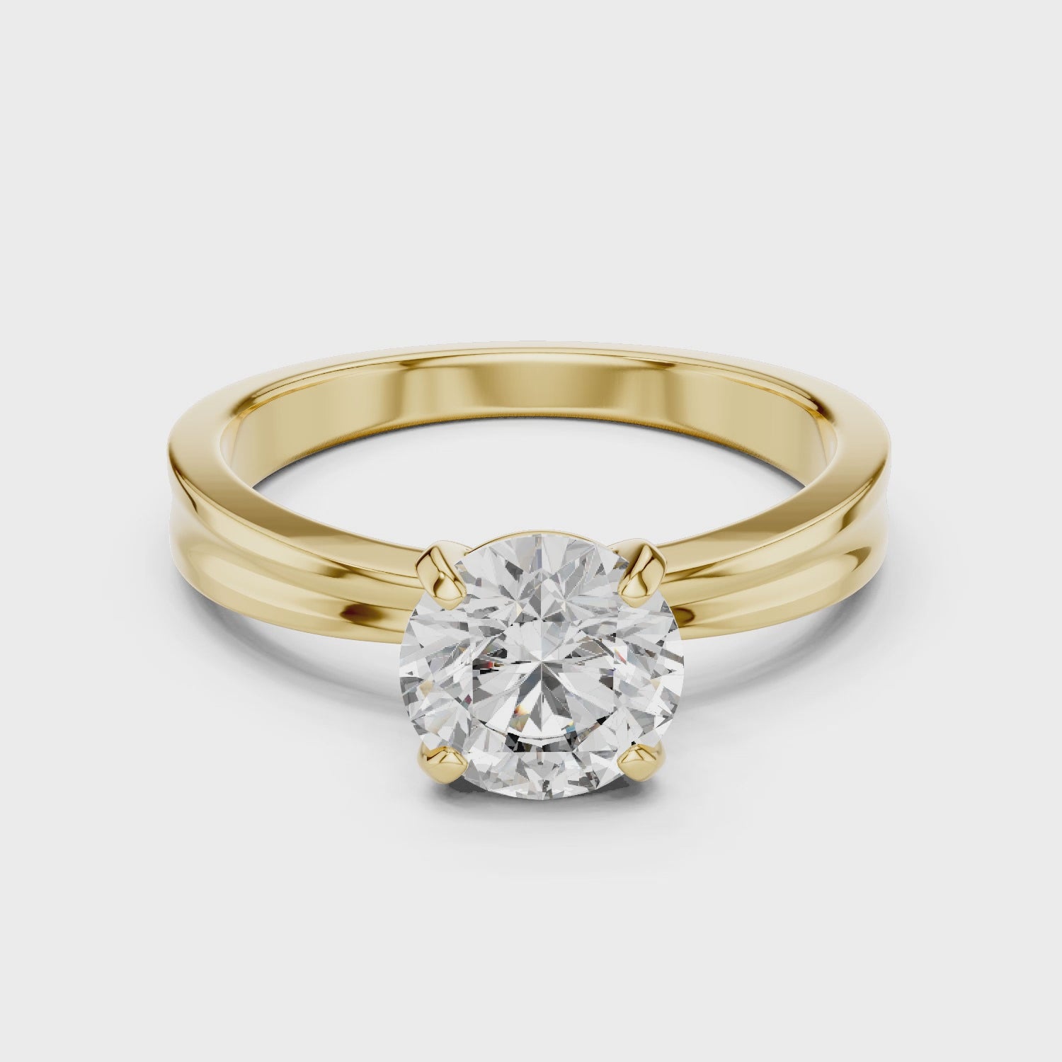 Stunning 1 Ct Round Diamond Spark Classic Solitaire Ring