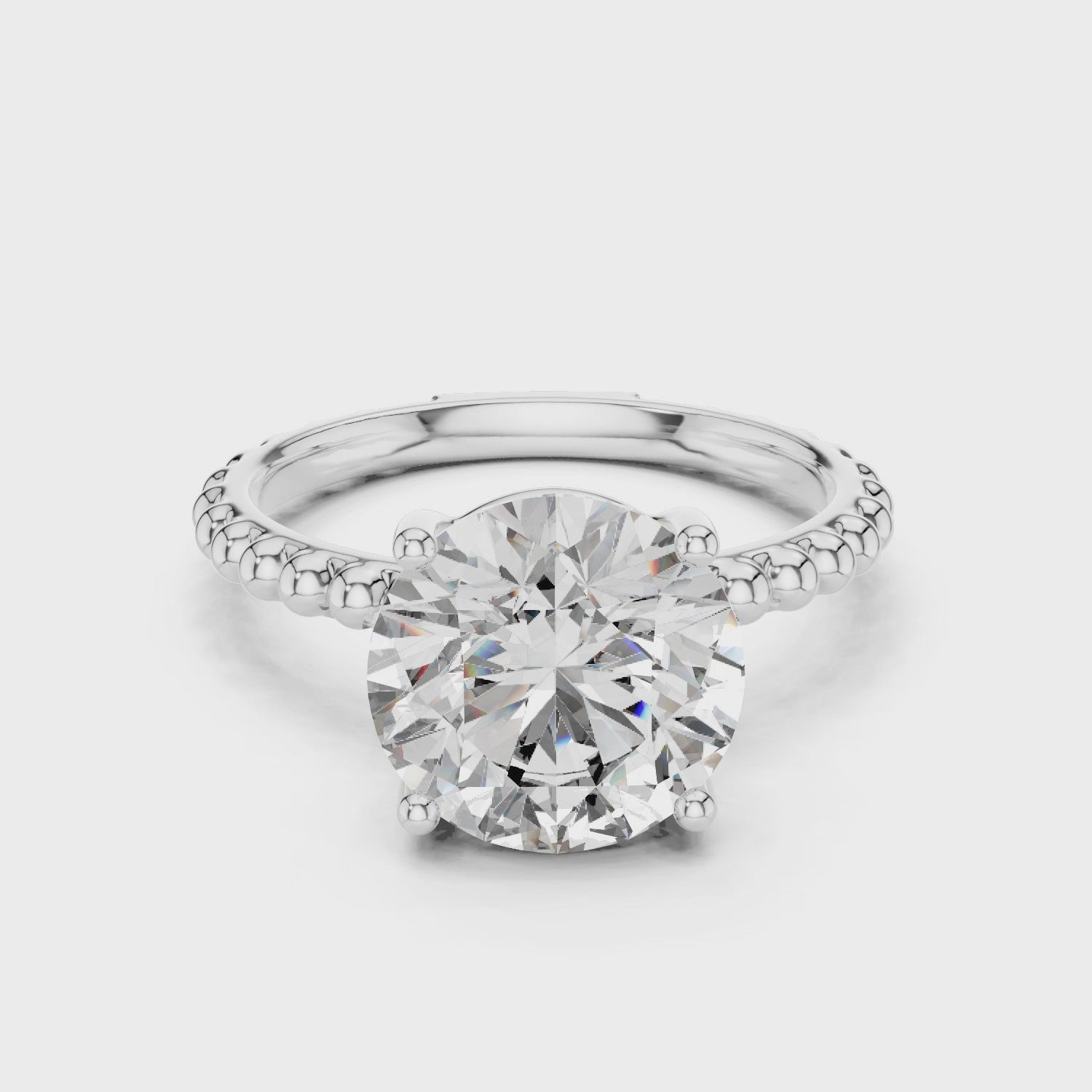 Minimalist Round Diamond Solitaire Ring