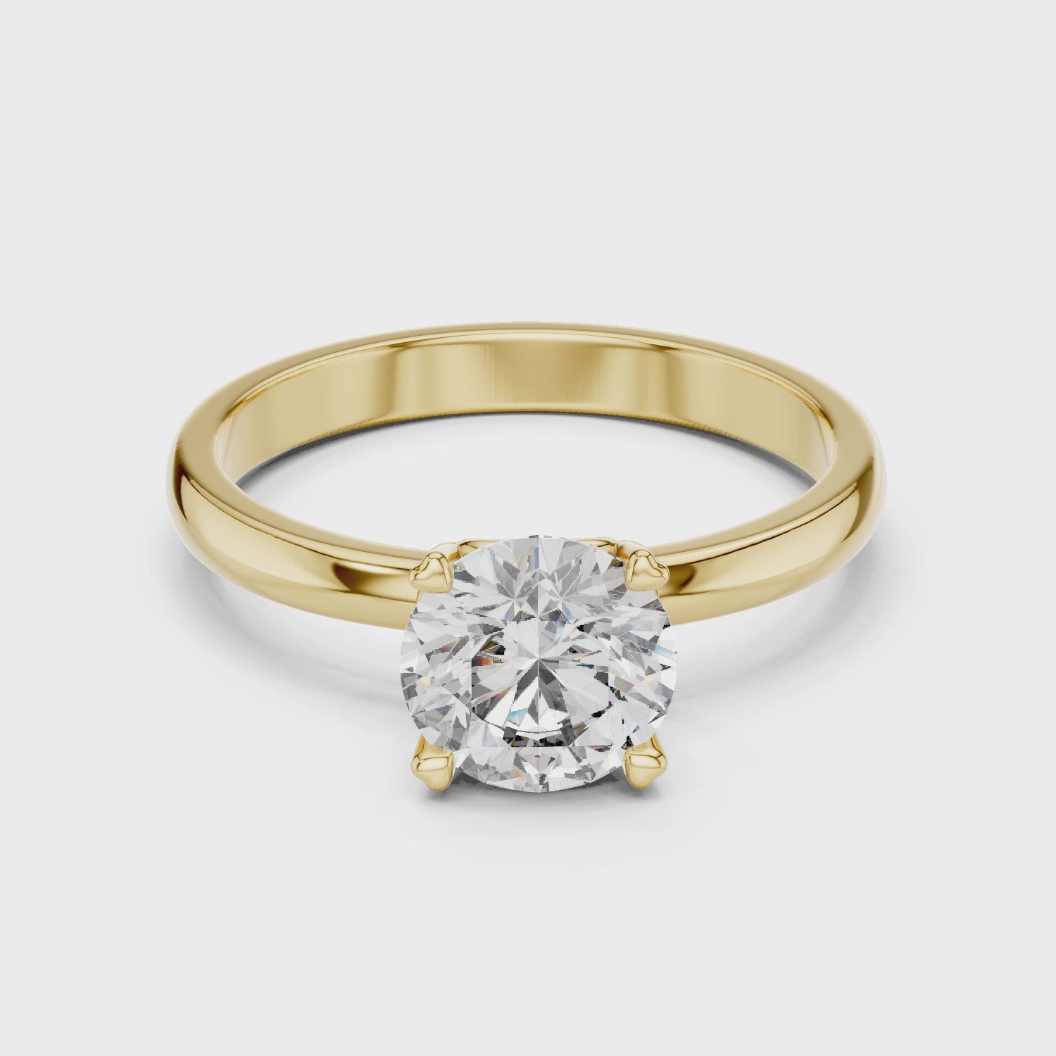 Forever Love Solitaire 1 Ct Round Diamond Ring