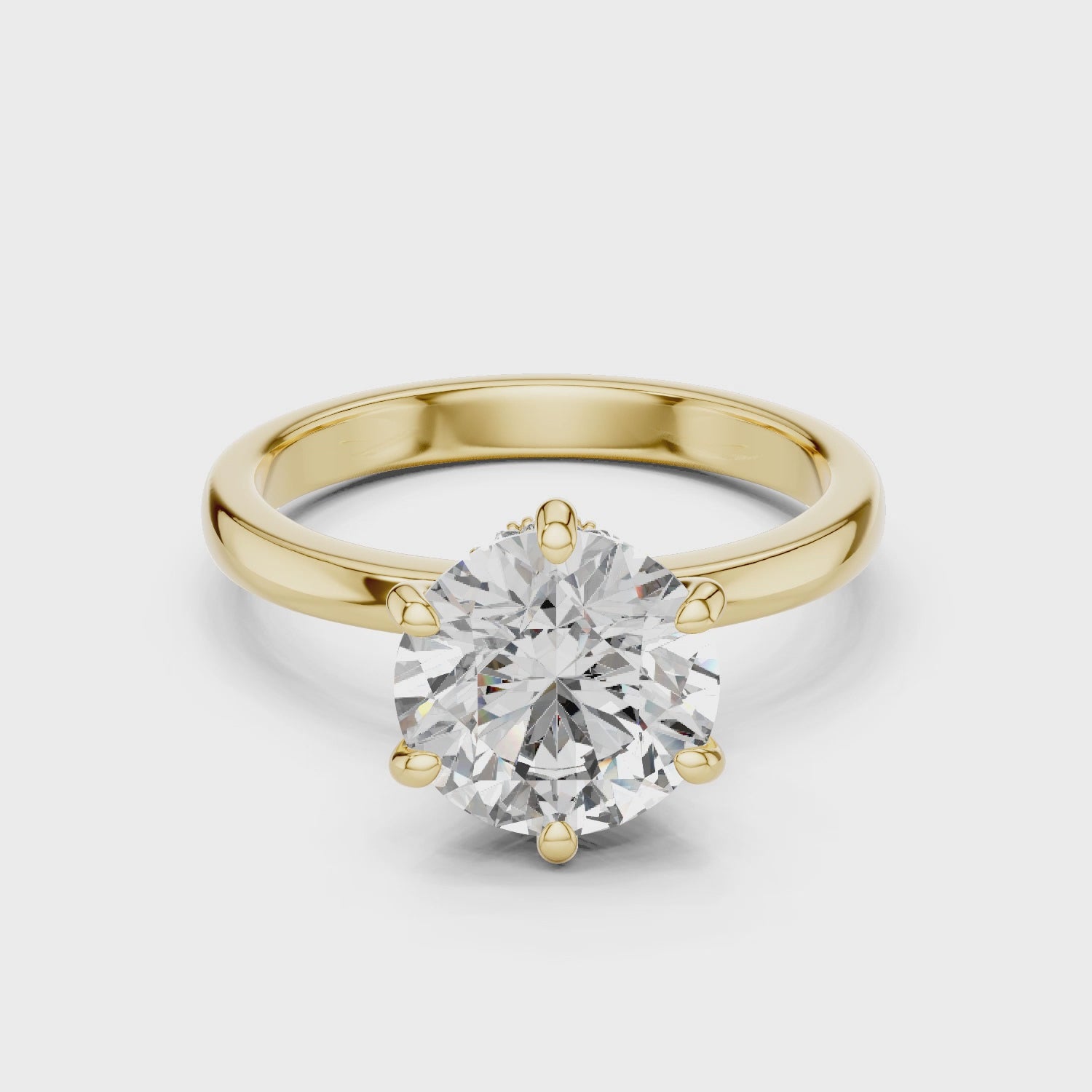 Delicate Hidden Halo Wedding Ring For Women's