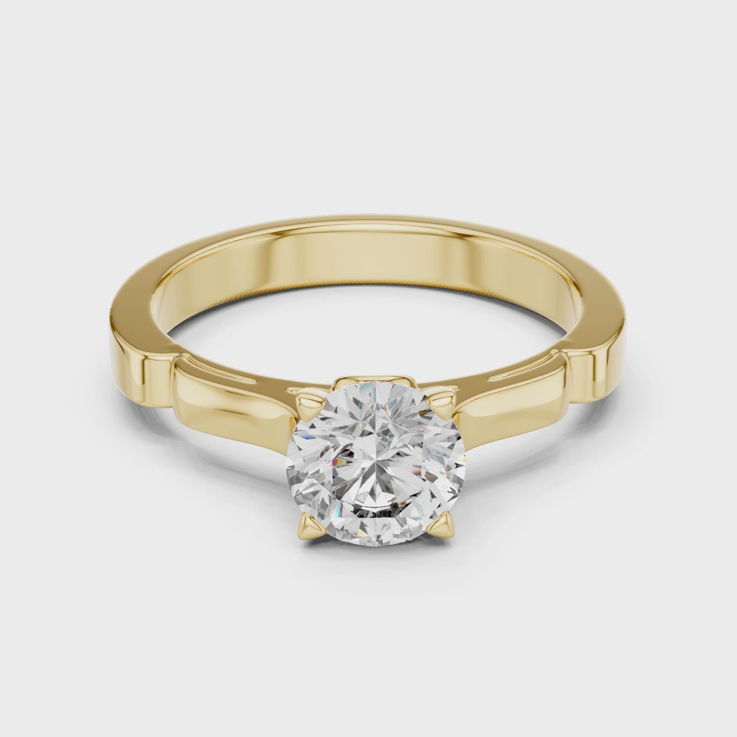 Pure Brilliance Solitaire 1 Ct Round Engagement Ring