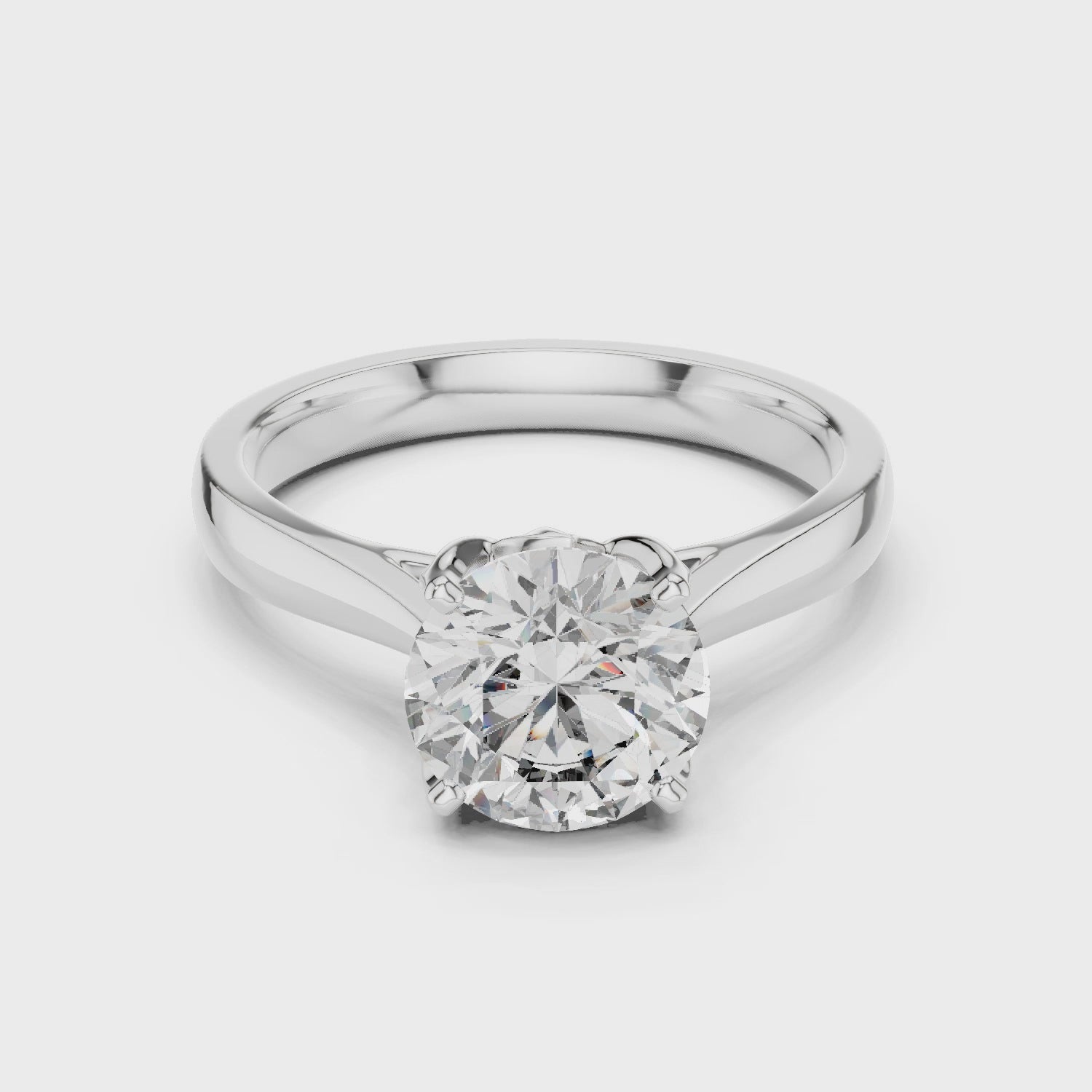 Brilliant Round Cut Solitaire Women's Ring for Engagement